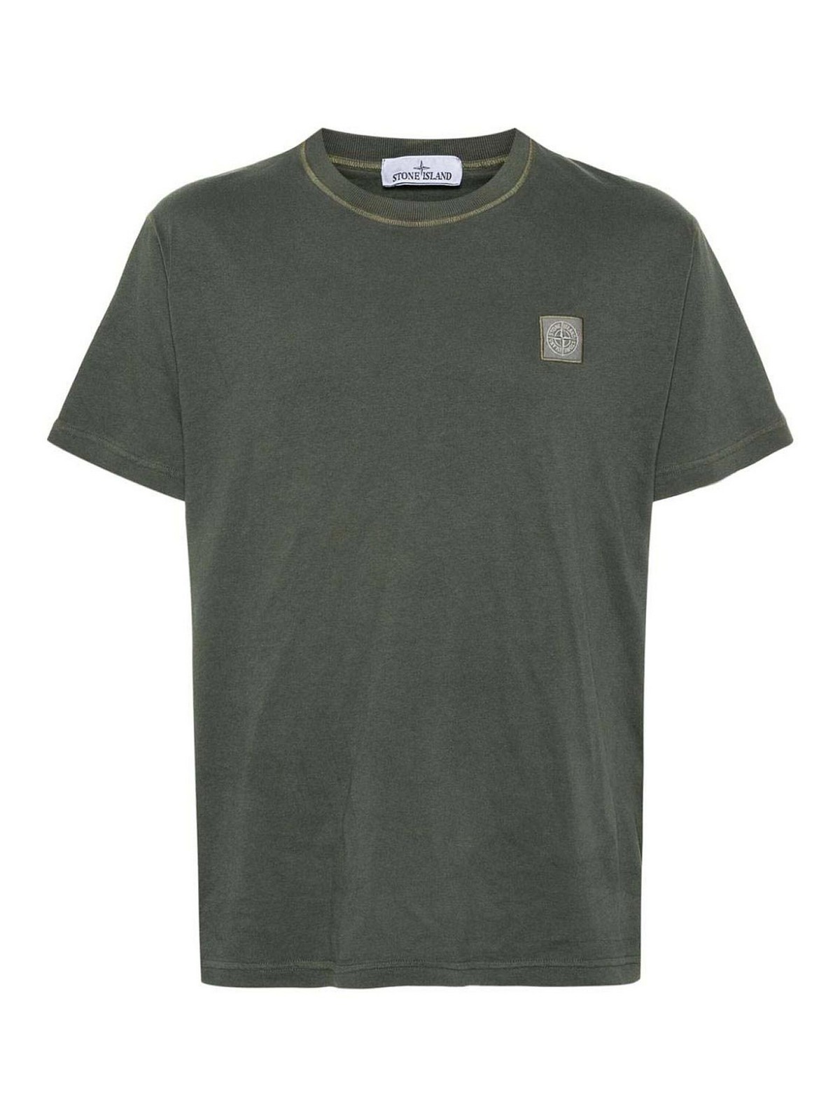 Stone Island T-shirt With Logo In Green