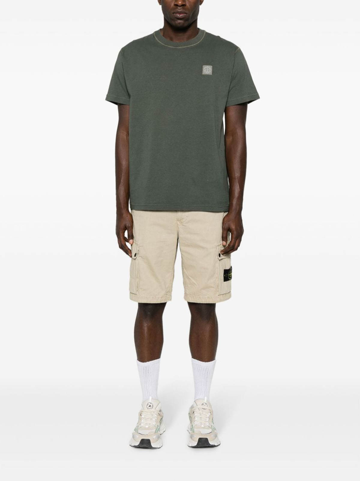 Shop Stone Island T-shirt With Logo In Green