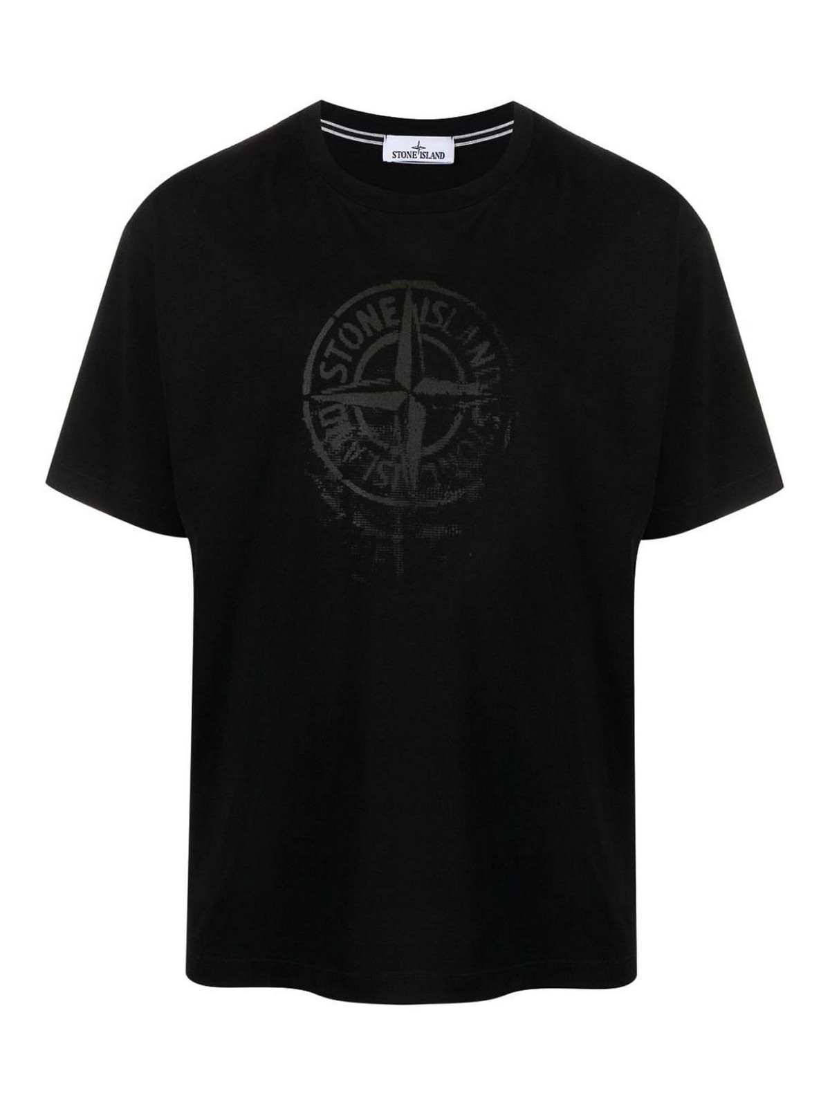 Shop Stone Island Camiseta - Negro In Black