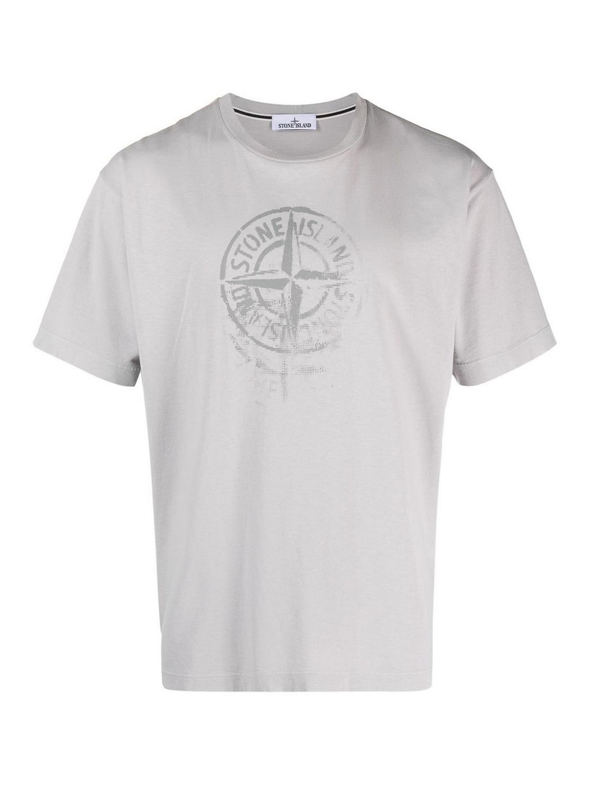 Stone Island T-shirt With Logo In Grey