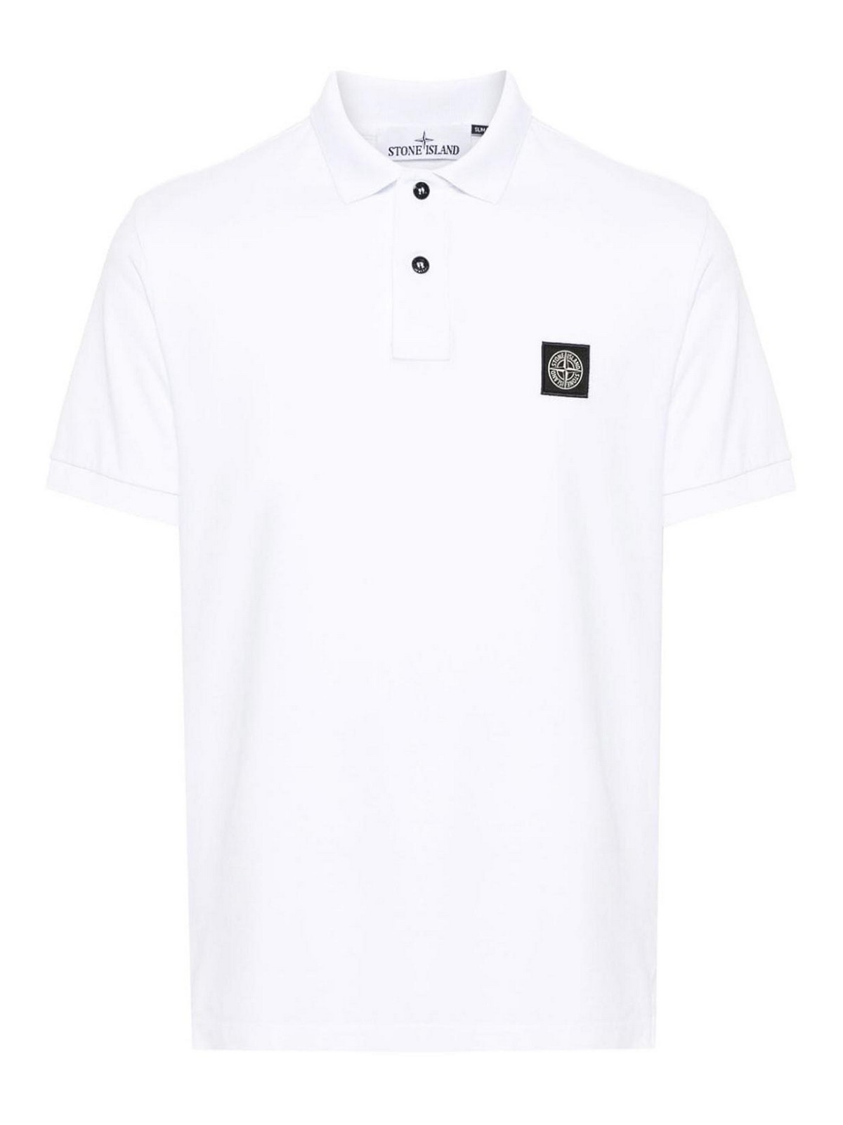 Stone Island Polo Shirt With Logo In White