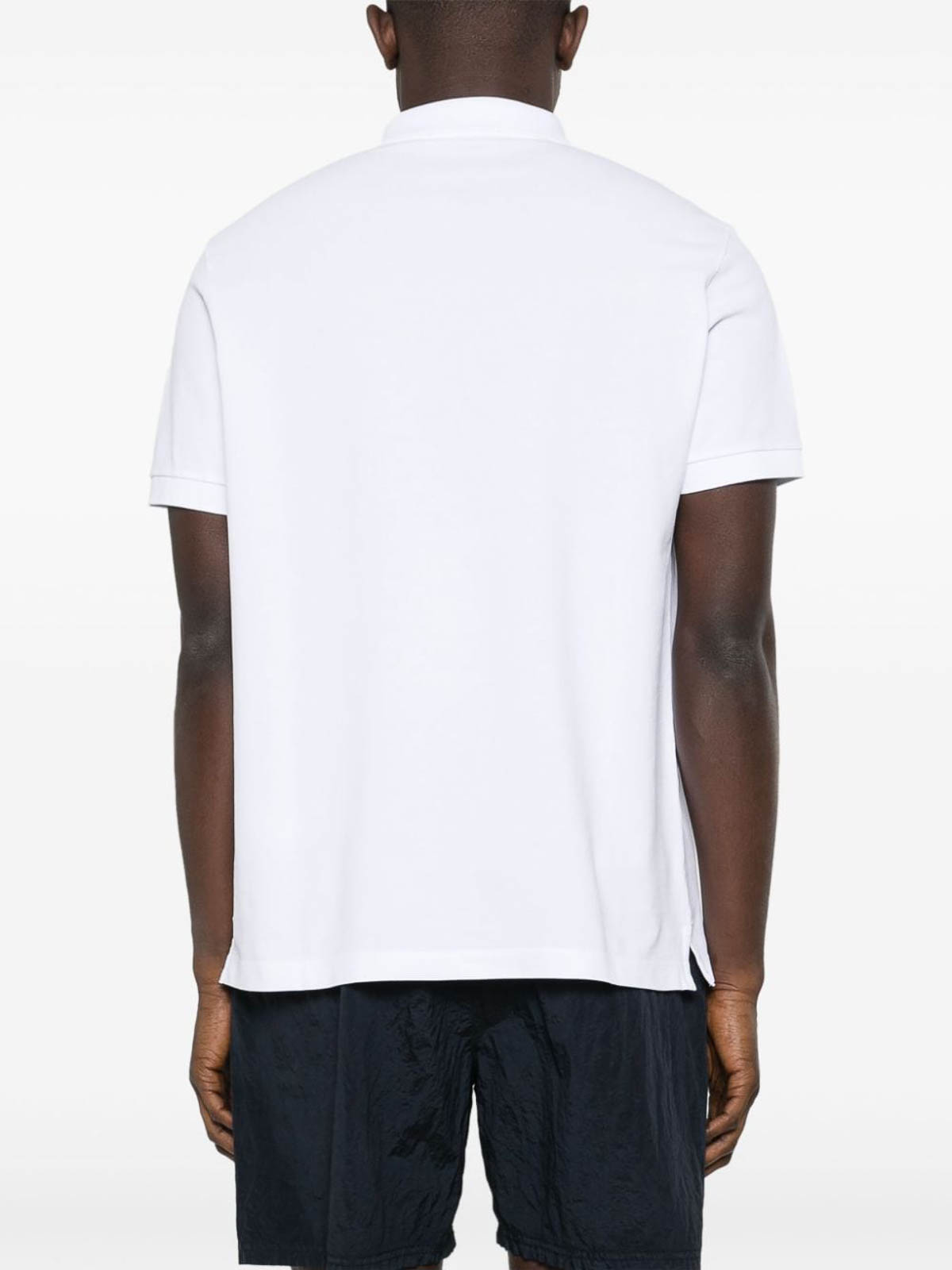 Shop Stone Island Polo Shirt With Logo In White