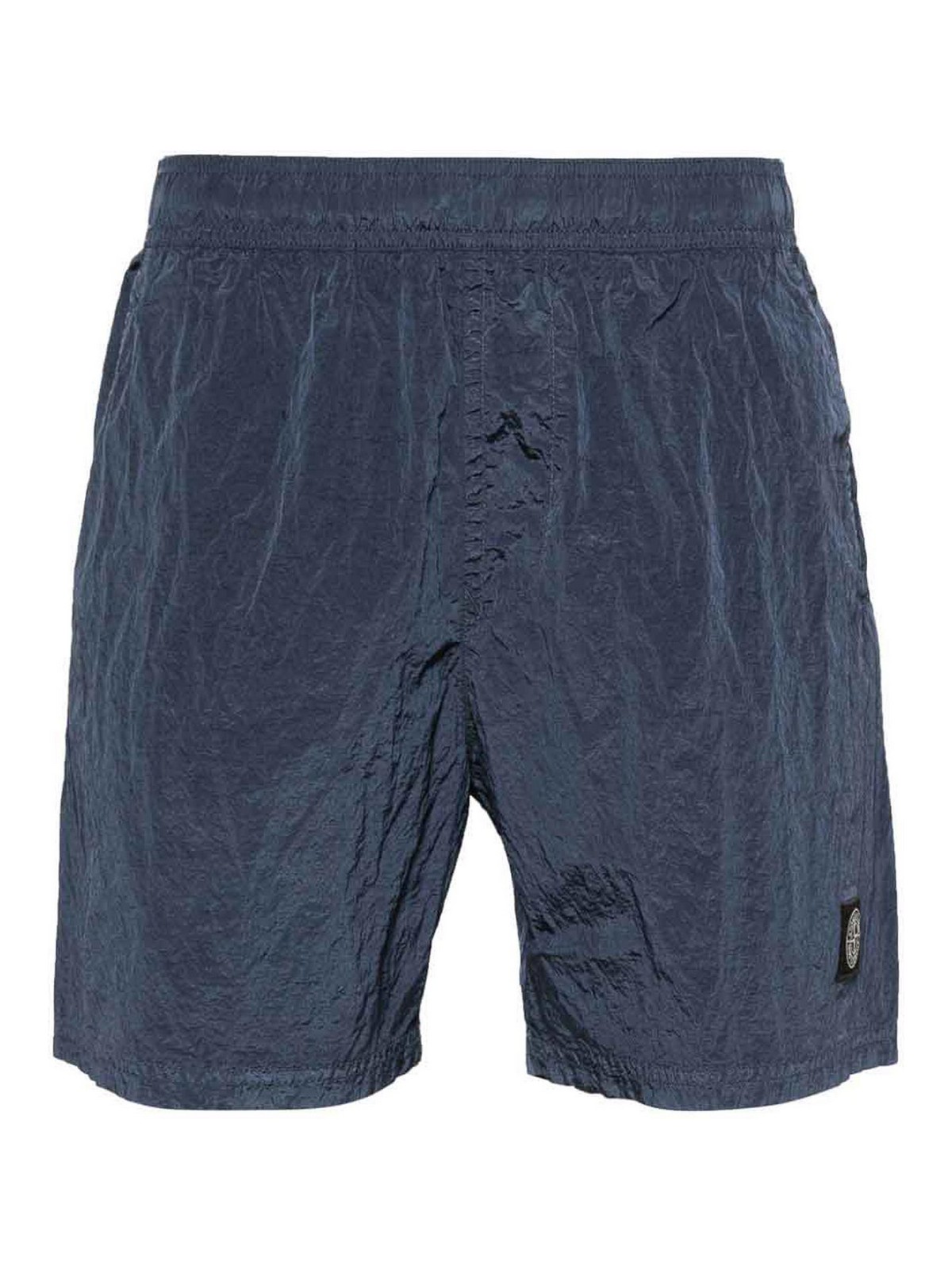 Stone Island Swimsuit With Logo In Blue