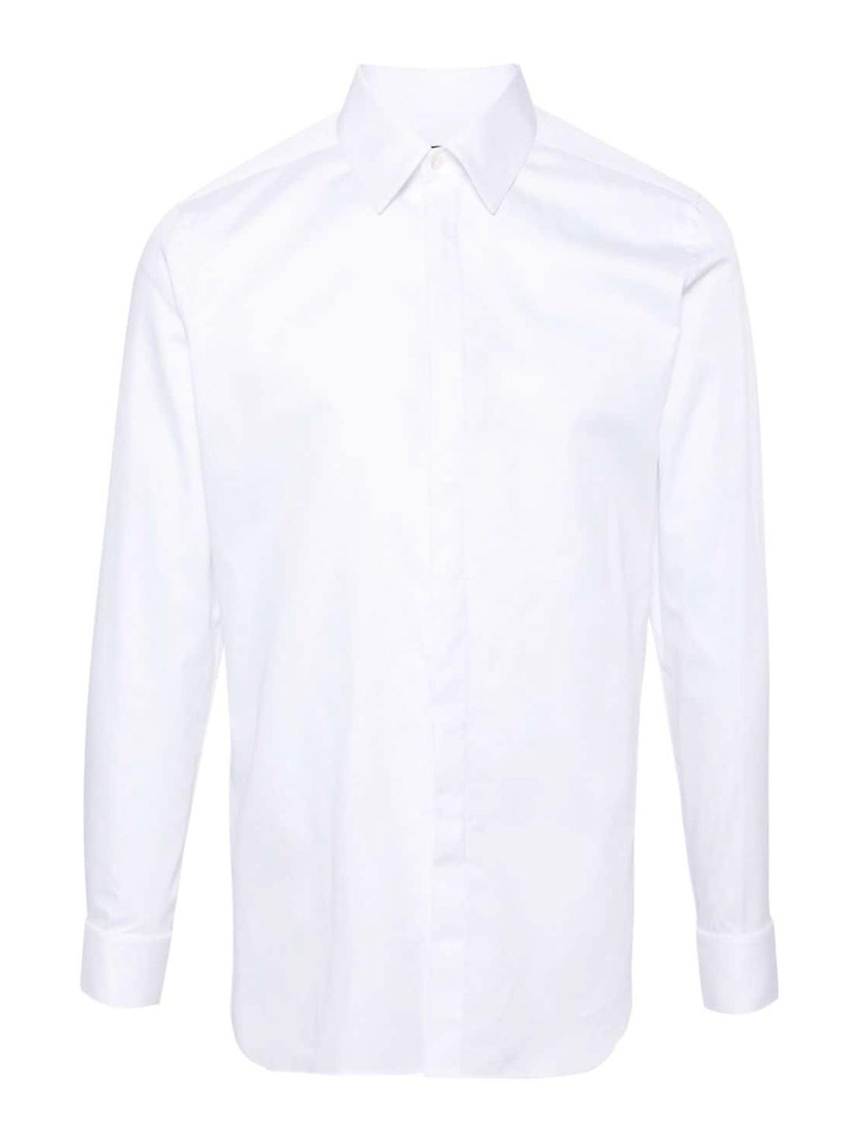 Shop Corneliani Classic Collar Shirt In White