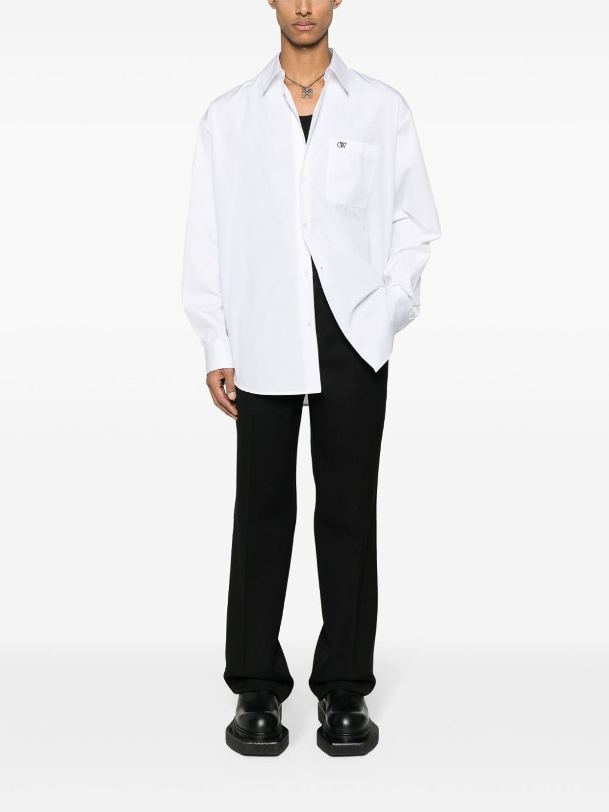 Off-White Shirt with logo - White - Men | OMGE004C99FAB0010110