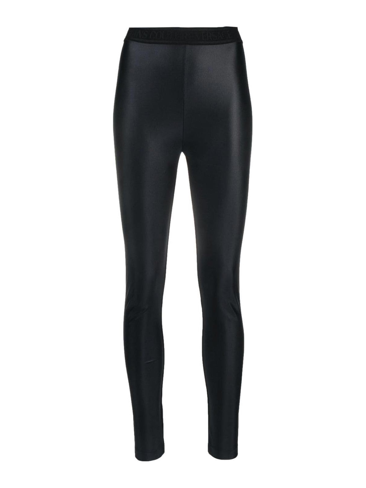 Versace Jeans Couture High Waisted Leggings In Black