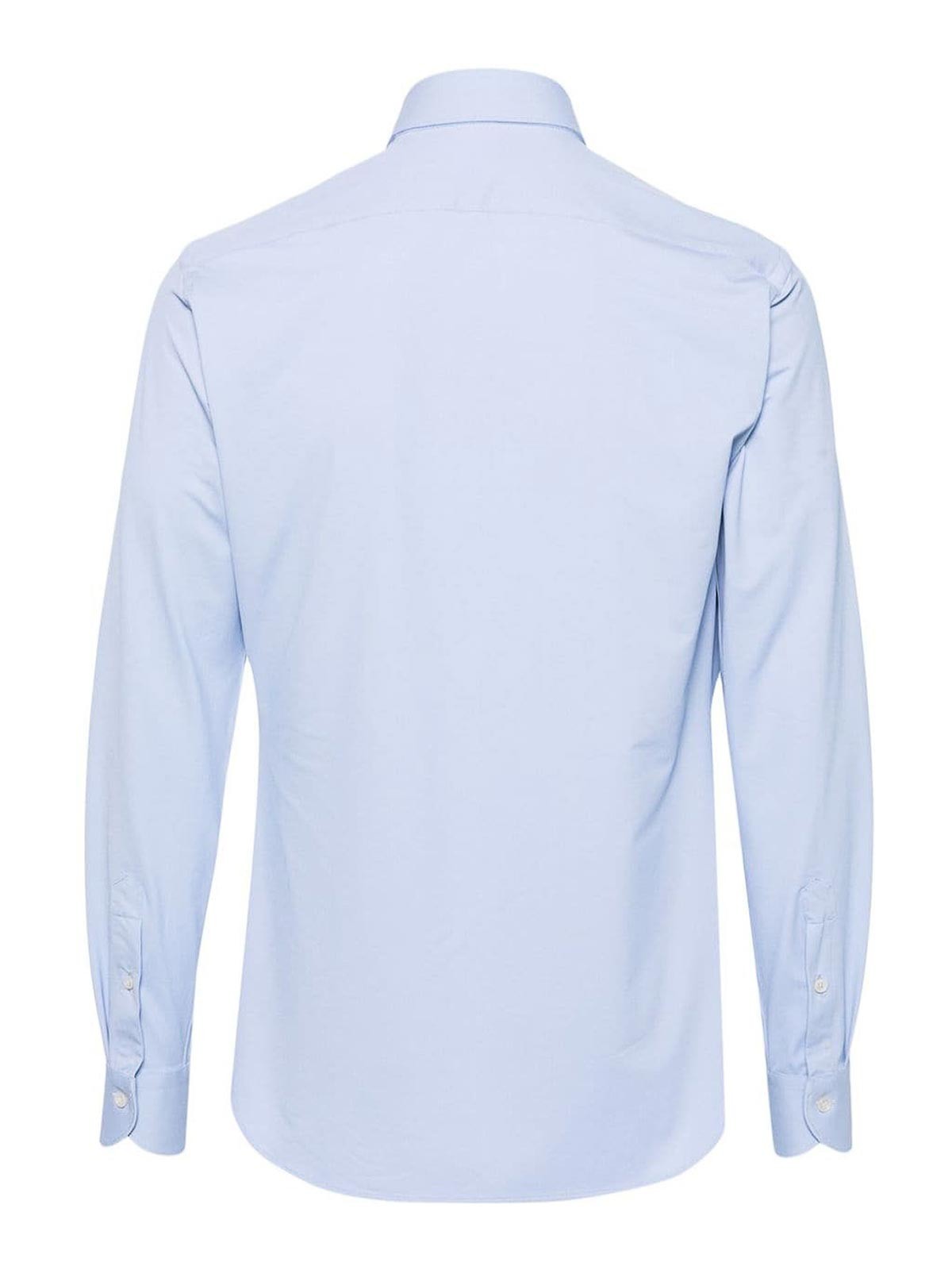 Shop Xacus Classic Shirt In Light Blue