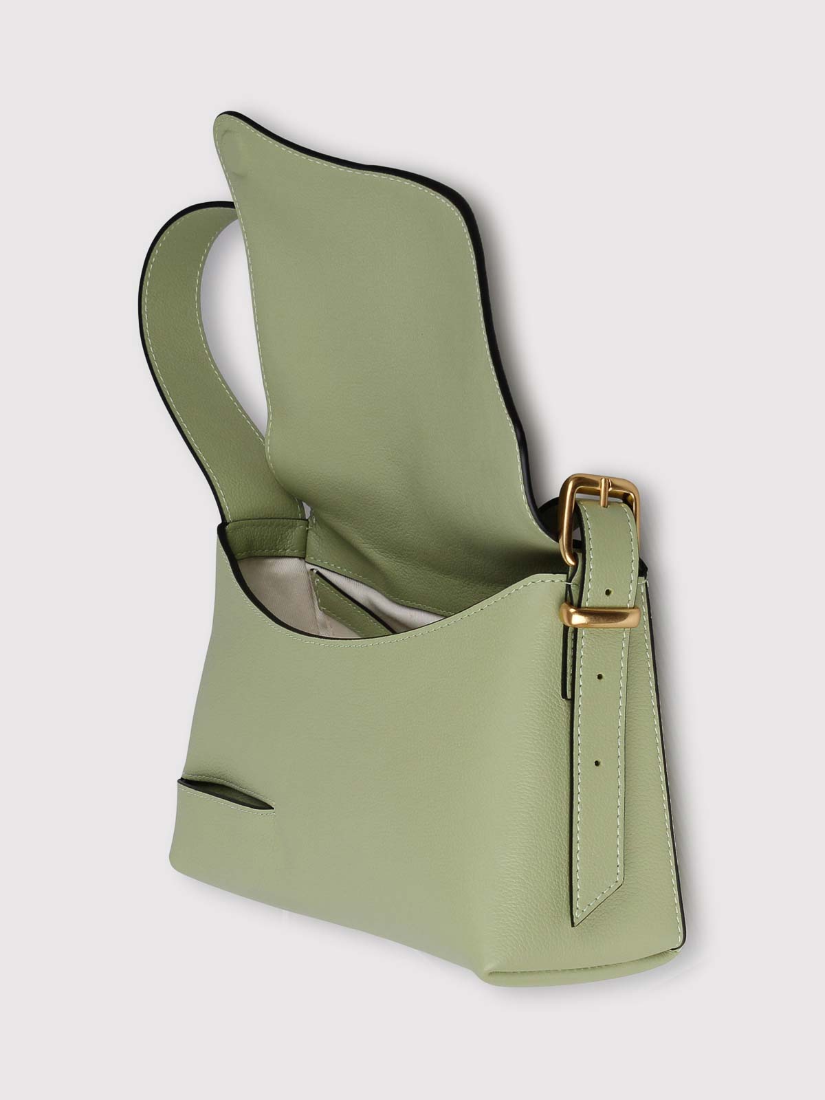 Shop Wandler Oscar Shoulder Bag In Leather In Green