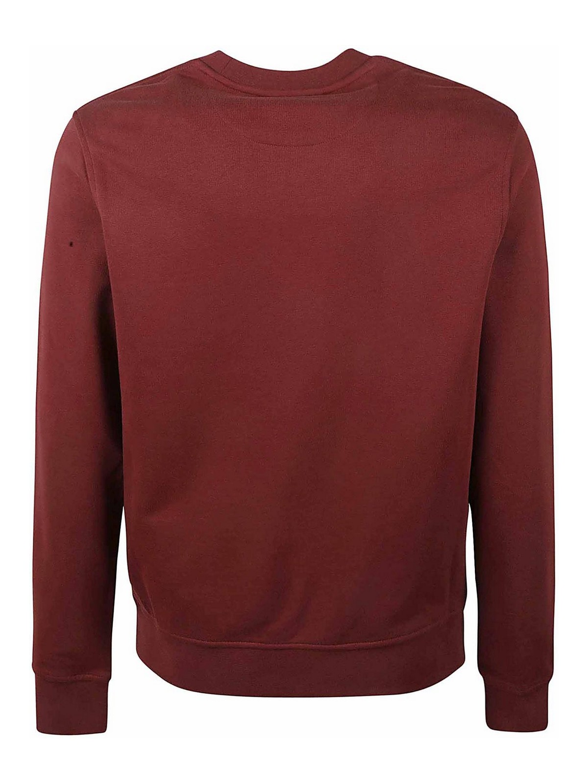 Shop Belstaff Cotton Sweatshirt With Iconic Rubberised Logo In Red