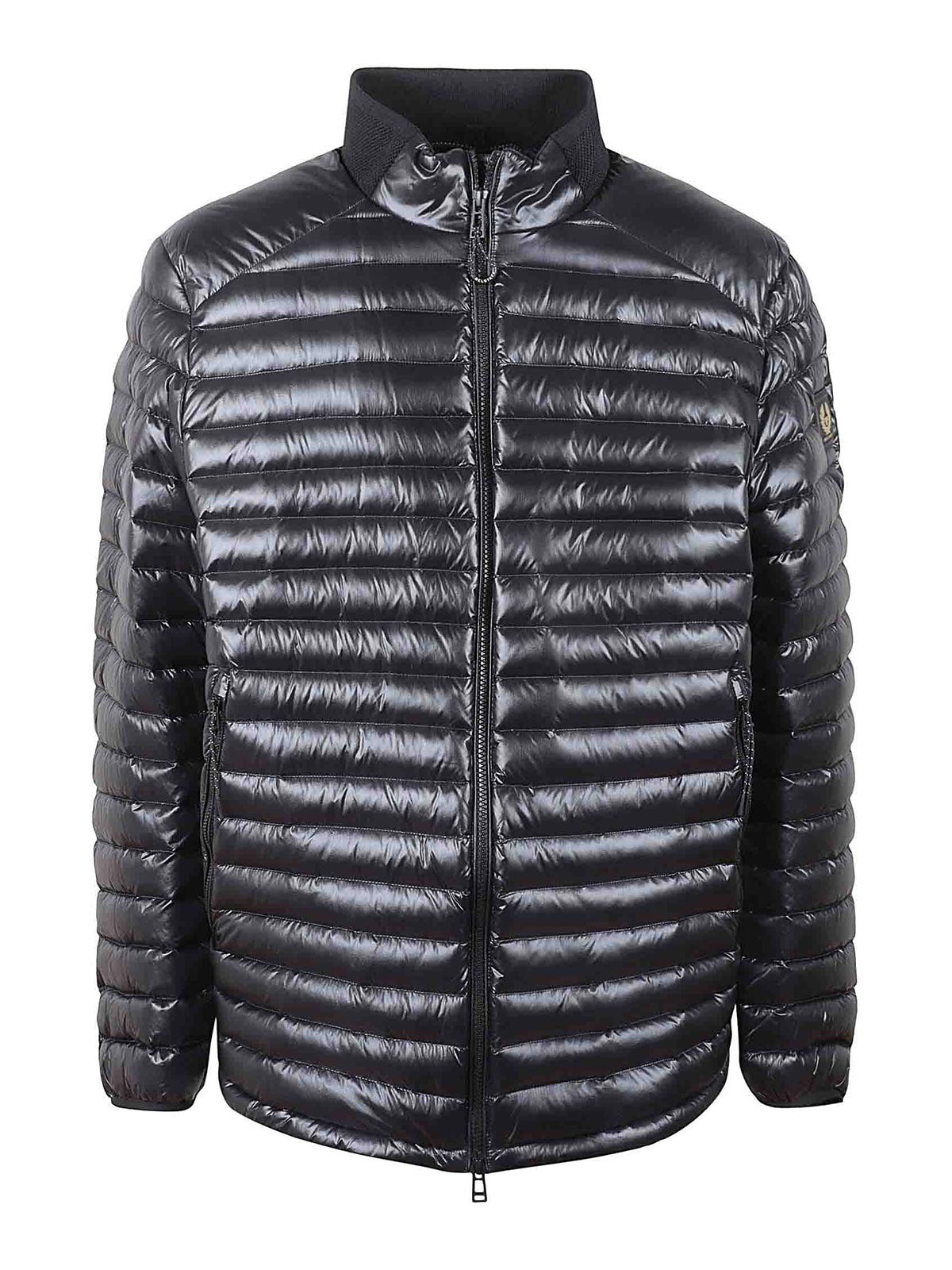 Shop Belstaff Nylon And Down Jacket In Black