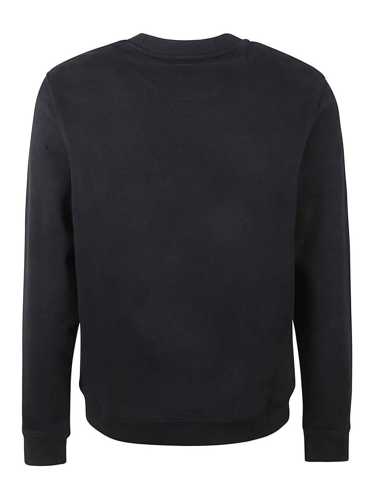 Shop Belstaff Cotton Sweatshirt With Applied Logo In Black