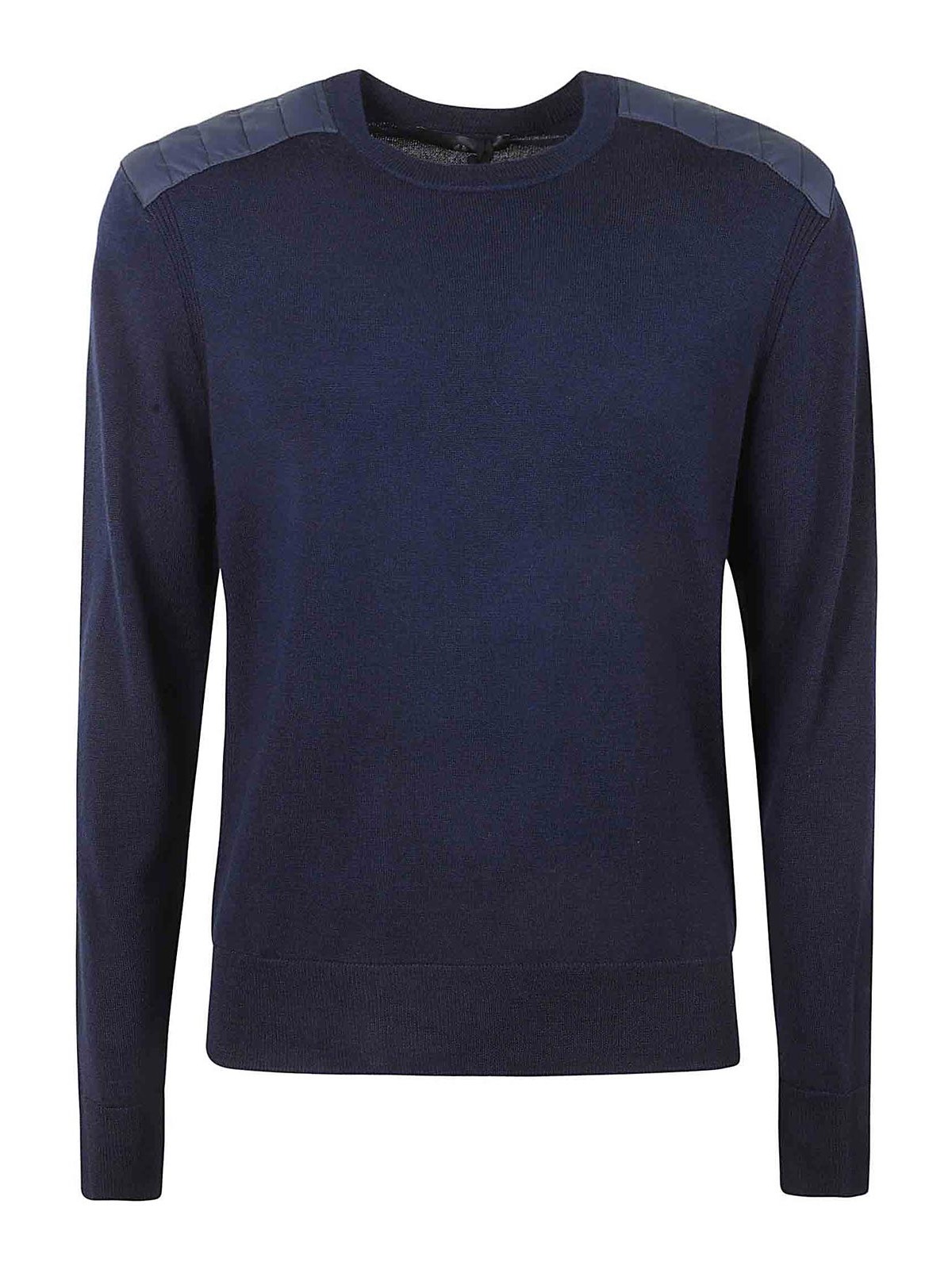 Belstaff Shirt With Nylon Shoulders In Dark Blue