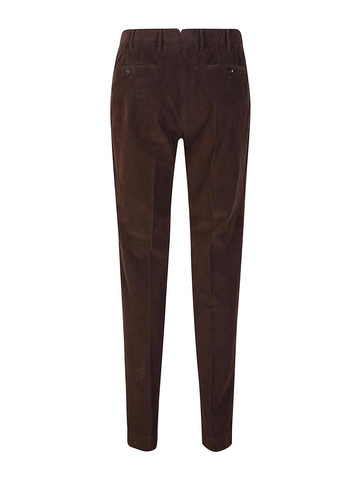 Shop Incotex Velvet Trousers In Brown