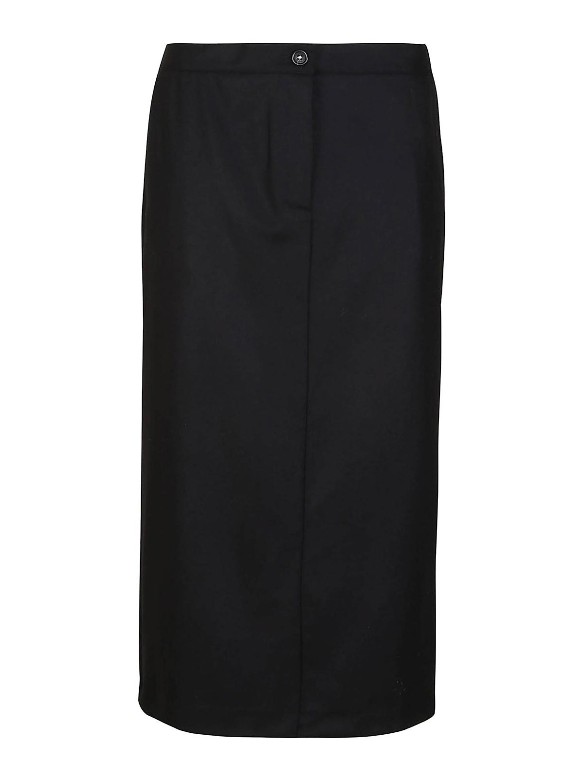 Shop Massimo Alba Cloth Skirt With Zip Fastening In Black