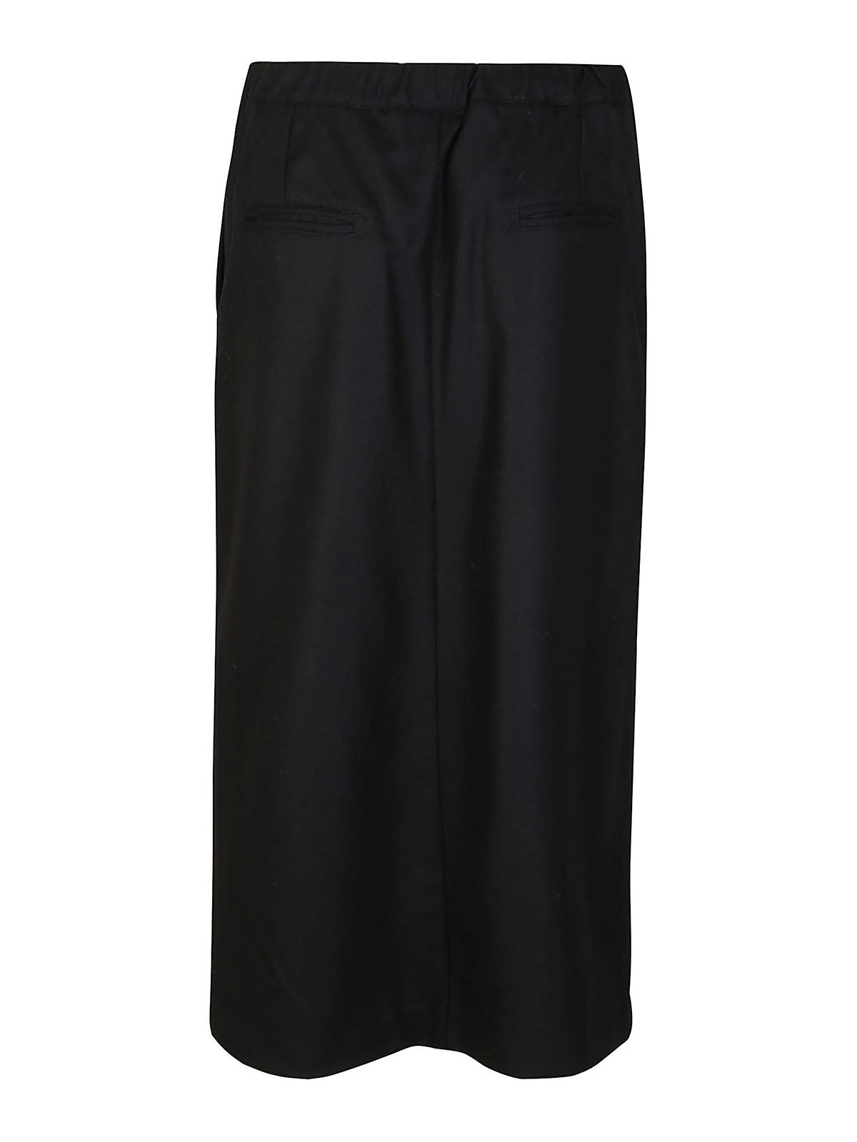 Shop Massimo Alba Cloth Skirt With Zip Fastening In Black