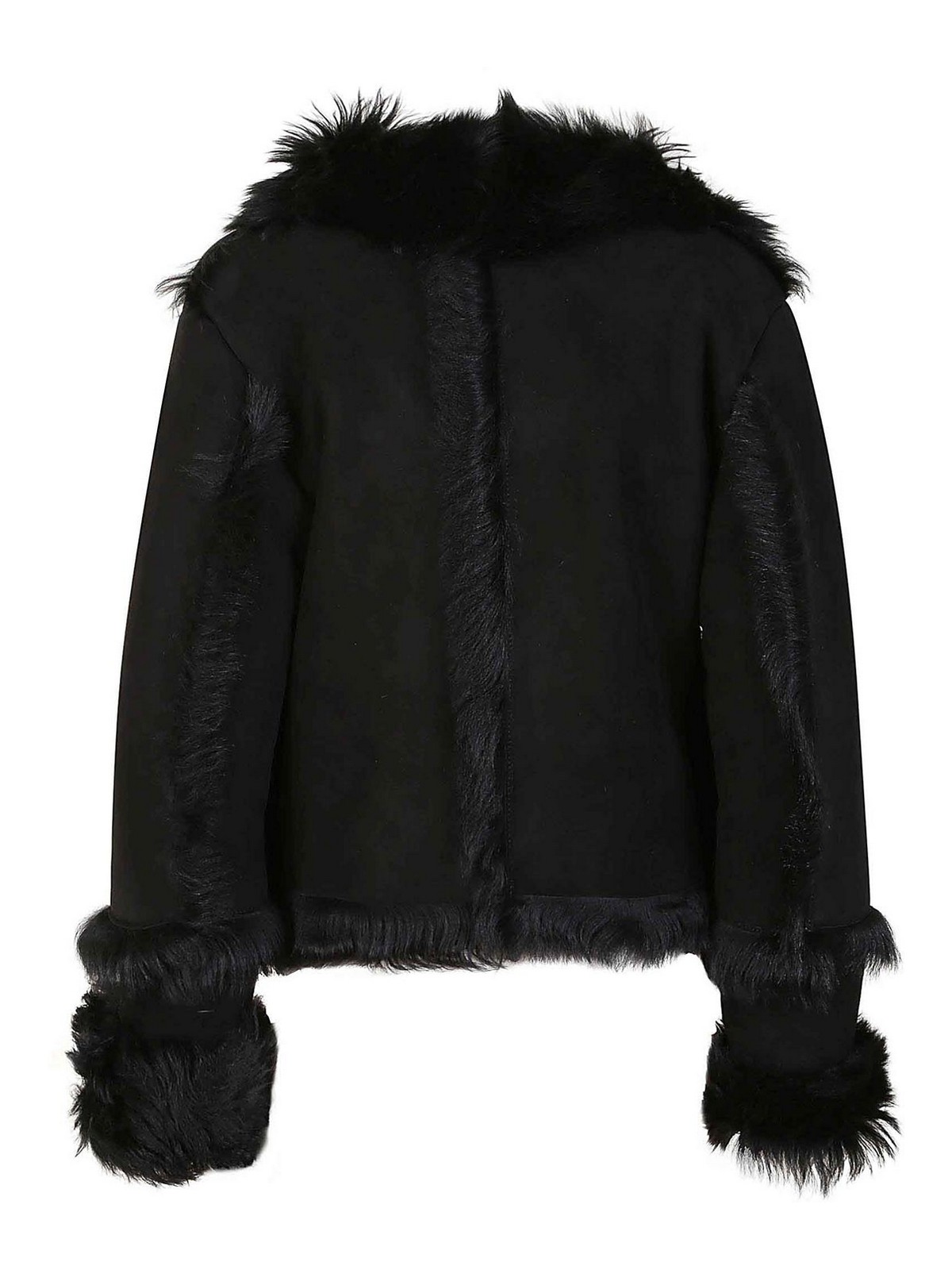 Shop Salvatore Santoro Double-breasted Sheepskin Jacket In Black
