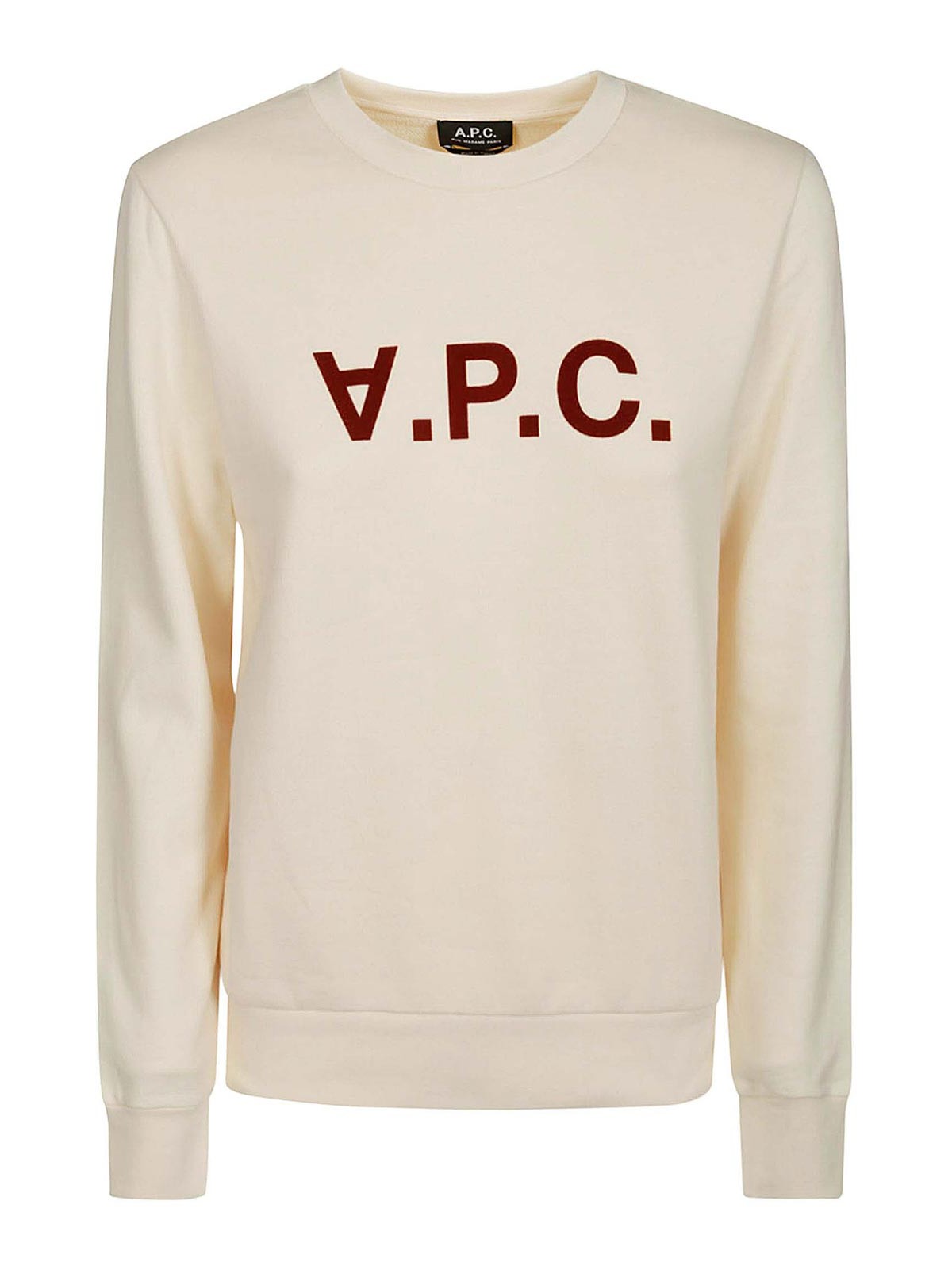 Apc Cotton Sweatshirt In Cream