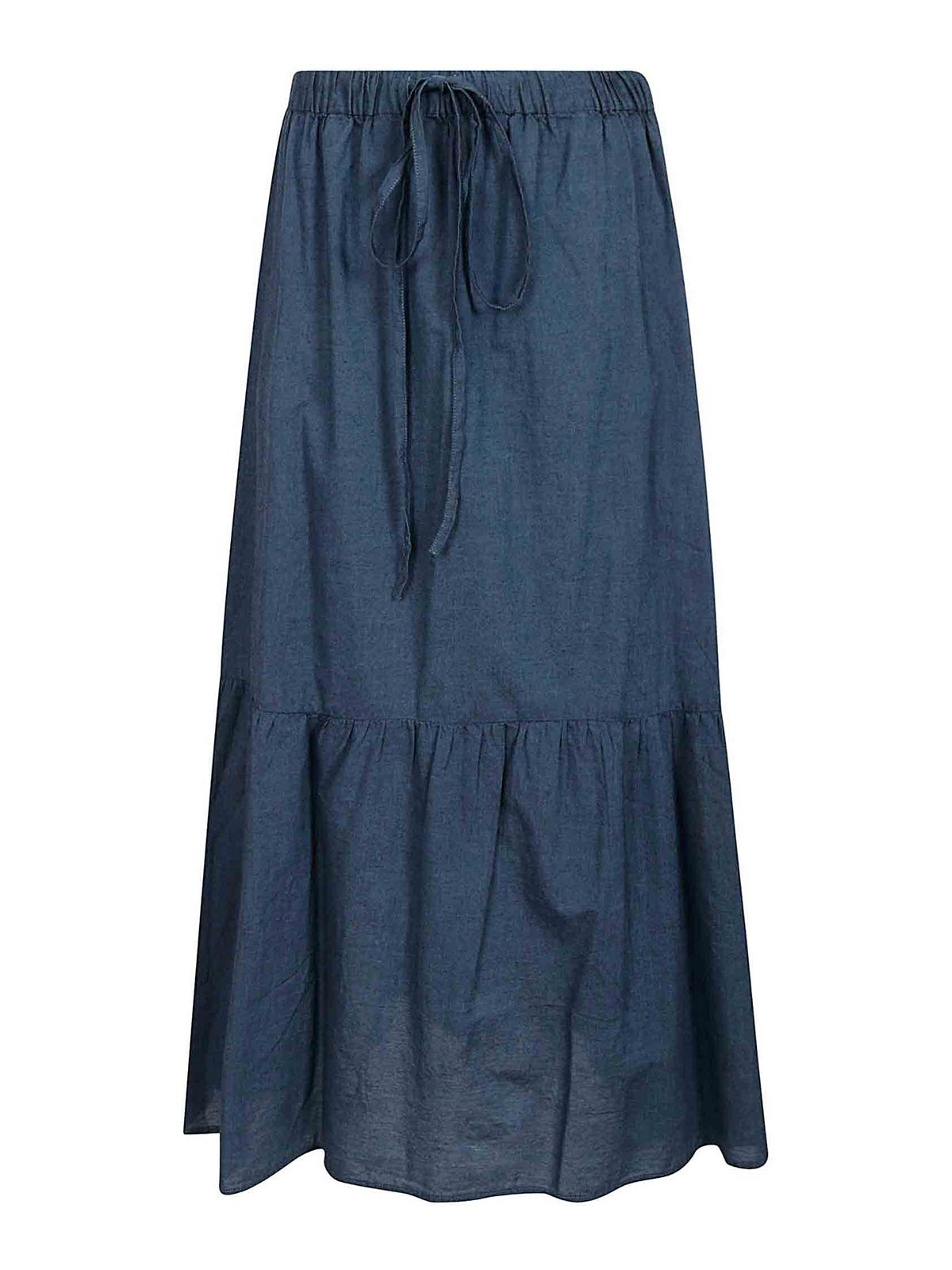 Aspesi High Waisted Skirt In Blue