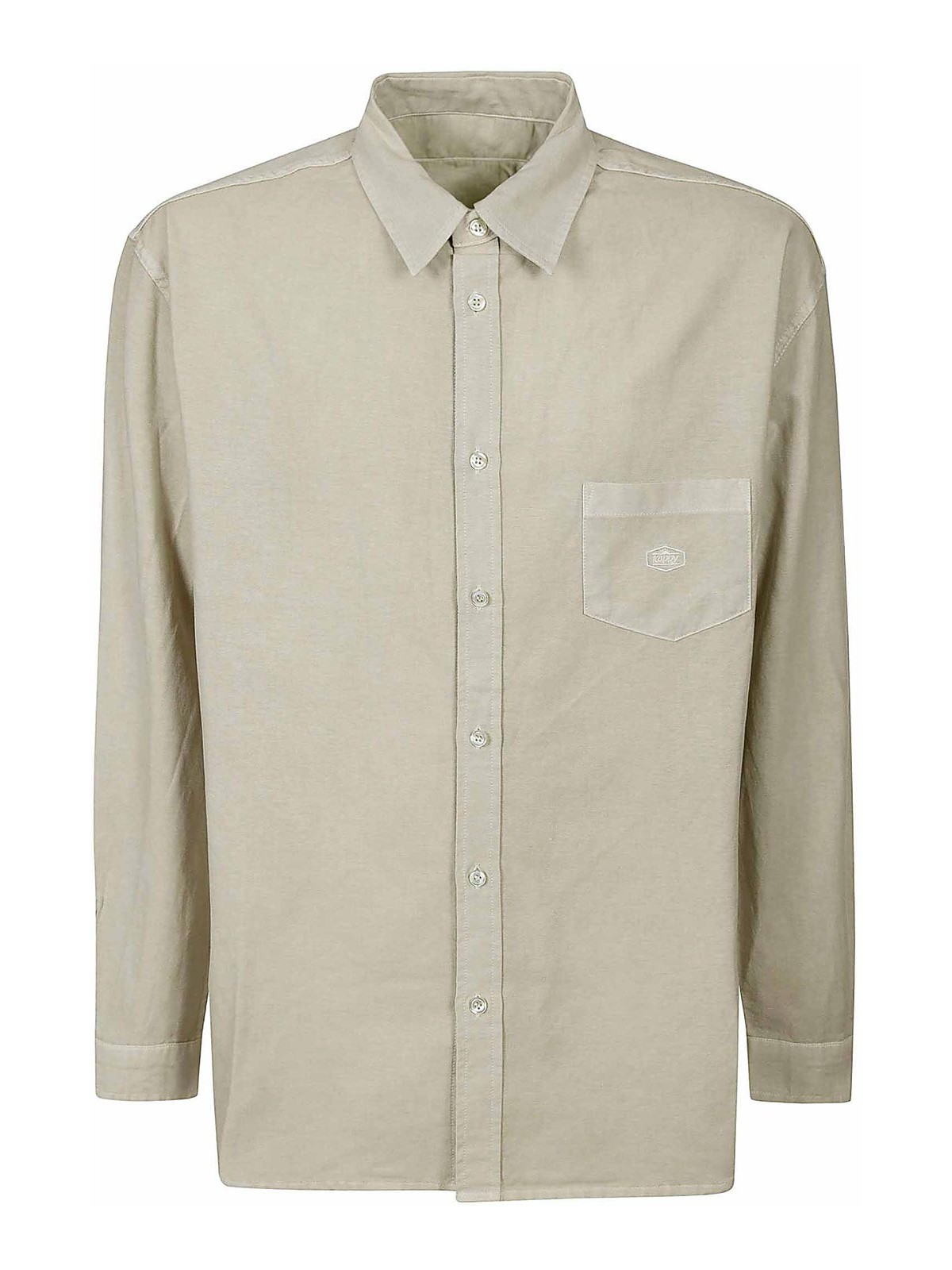 Kappy Pigment Oxford Shirts In Grey