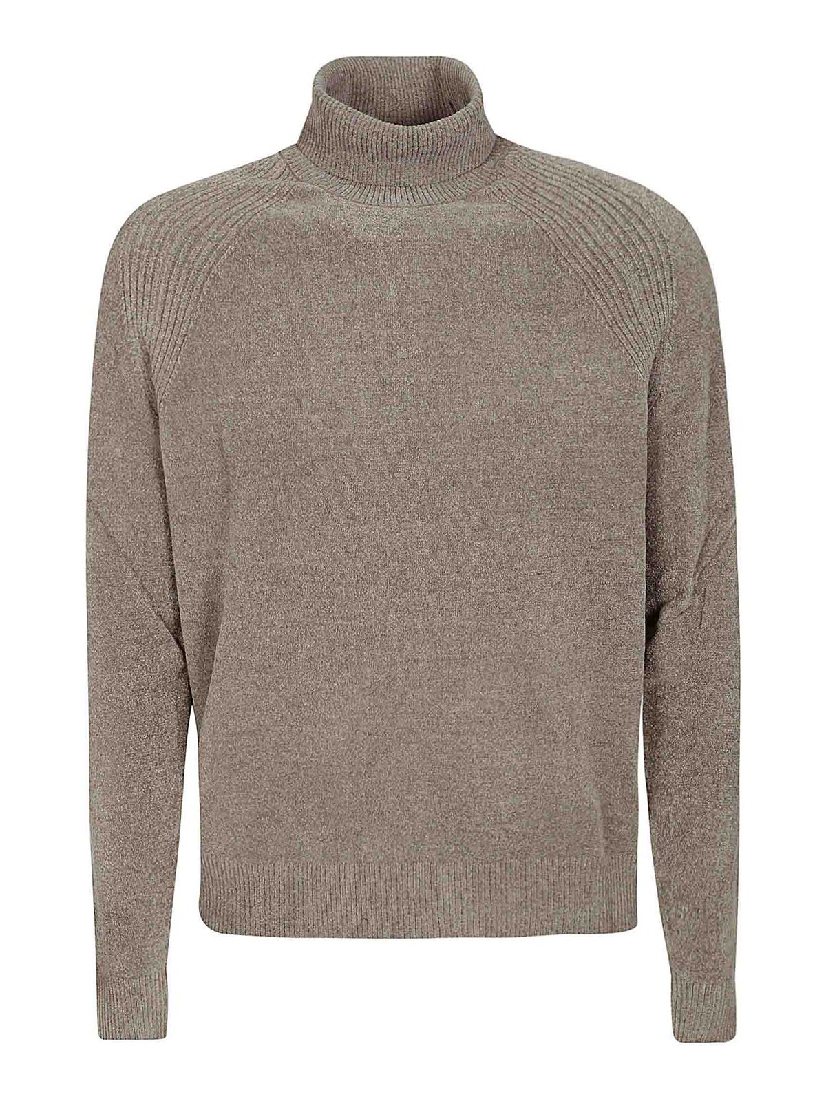 Rrd Roberto Ricci Designs Velvet Turtleneck Knit In Grey