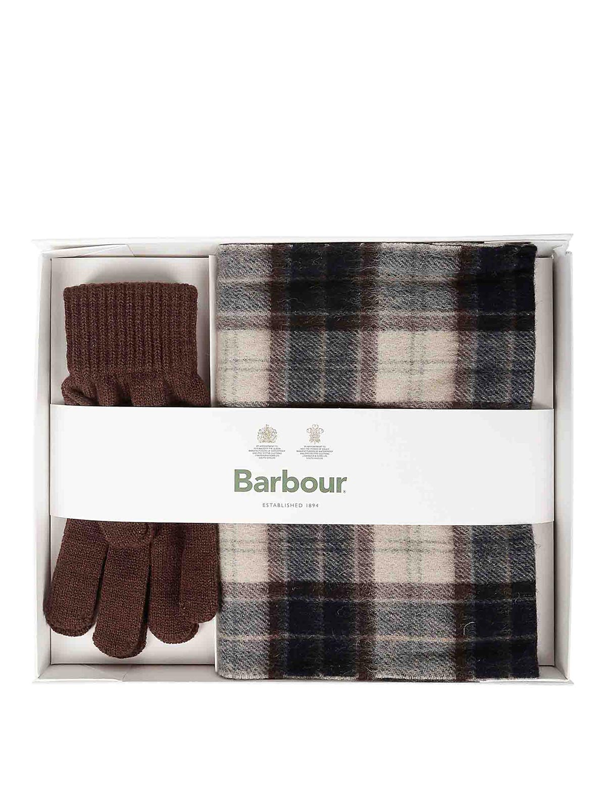 Shop Barbour Tartan Scarf Glove Gift Set In Multicolour