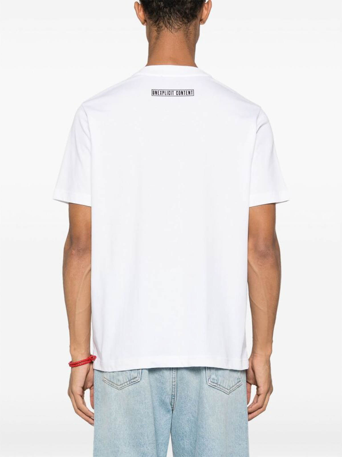 Shop Apc Multicolour Graphic Slogan T-shirt In White