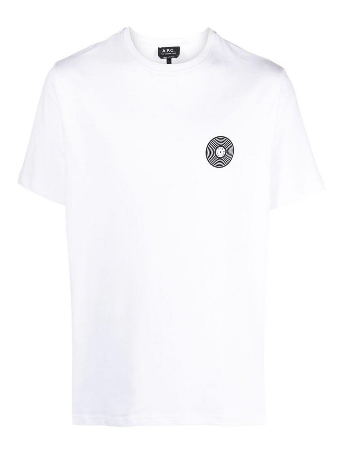 Shop Apc White Texture Graphic Print T-shirt