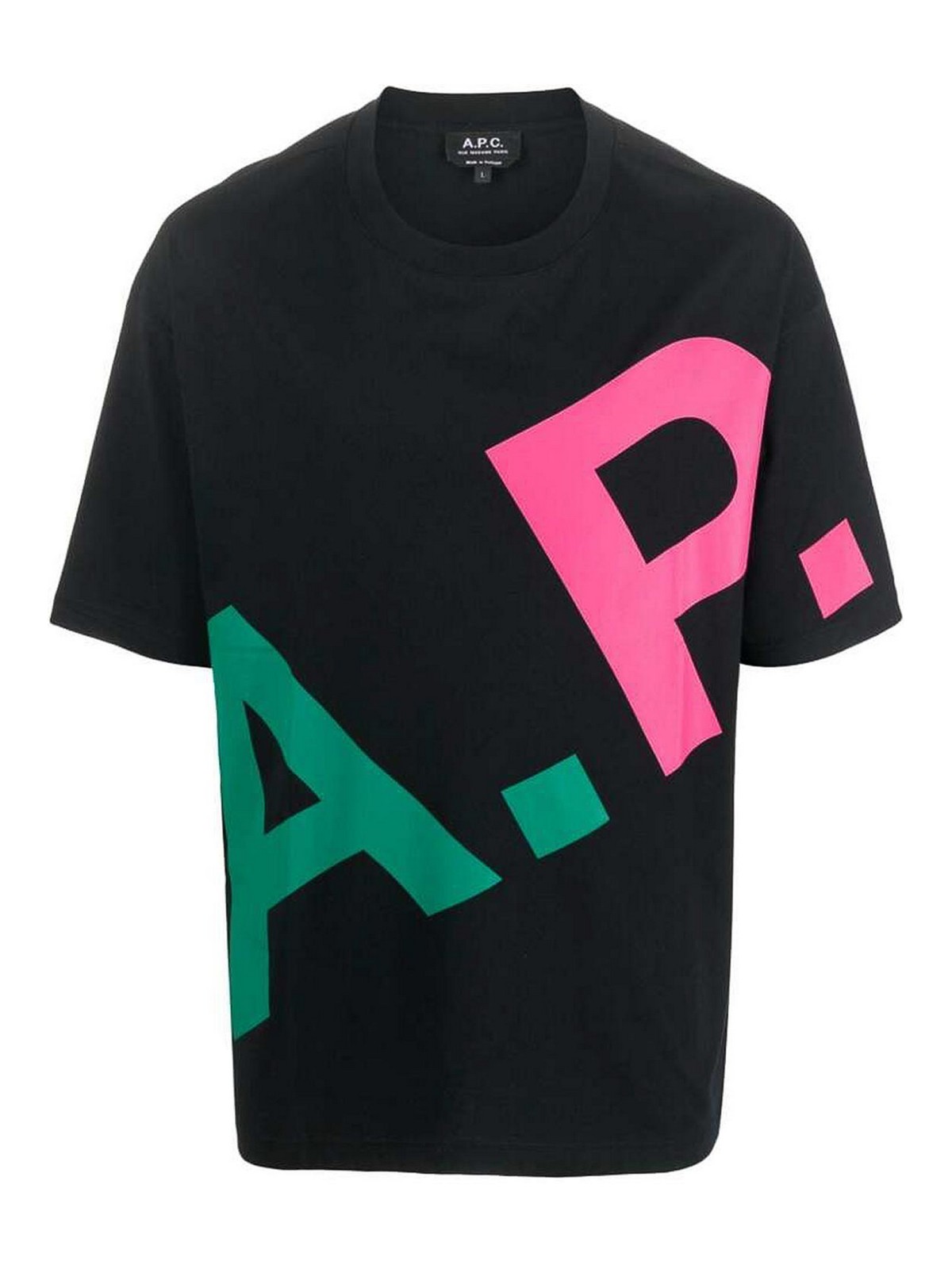 Shop Apc Jet Black Texture T-shirt