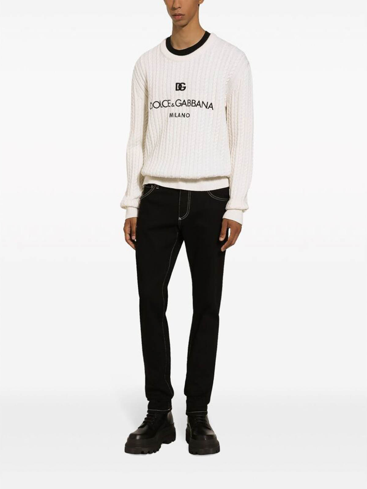【送料&関税込】Dolce & Gabbana Logo Embroidered Crewnec 19757858_44320372_600.jpg