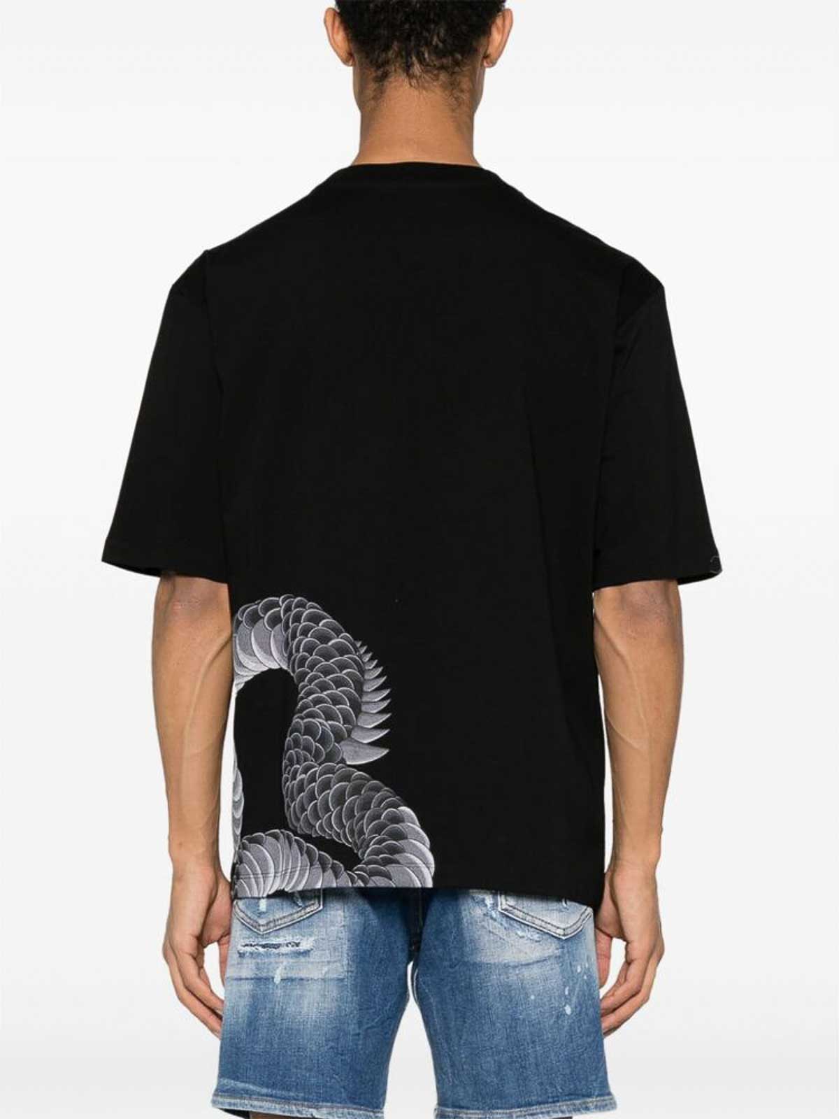 Shop Dsquared2 Black Logo-print T-shirt