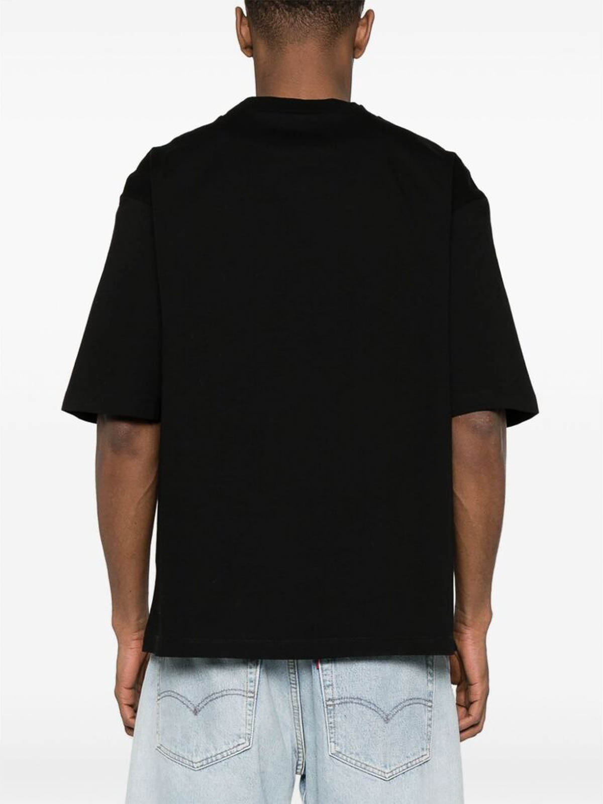 Shop Dsquared2 Red Blue Crew Neck T-shirt In Black