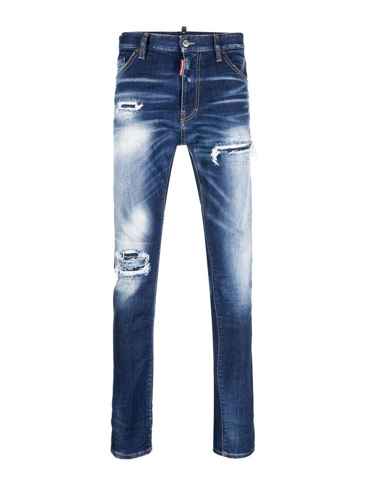 Shop Dsquared2 Slim Cut Indigo Blue Jeans