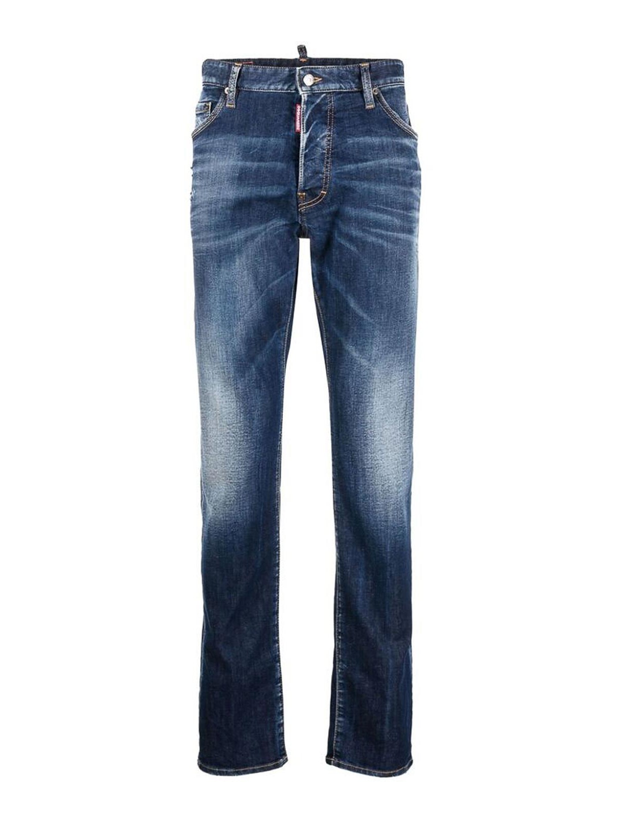 Shop Dsquared2 Skinny Cut Indigo Jeans In Blue