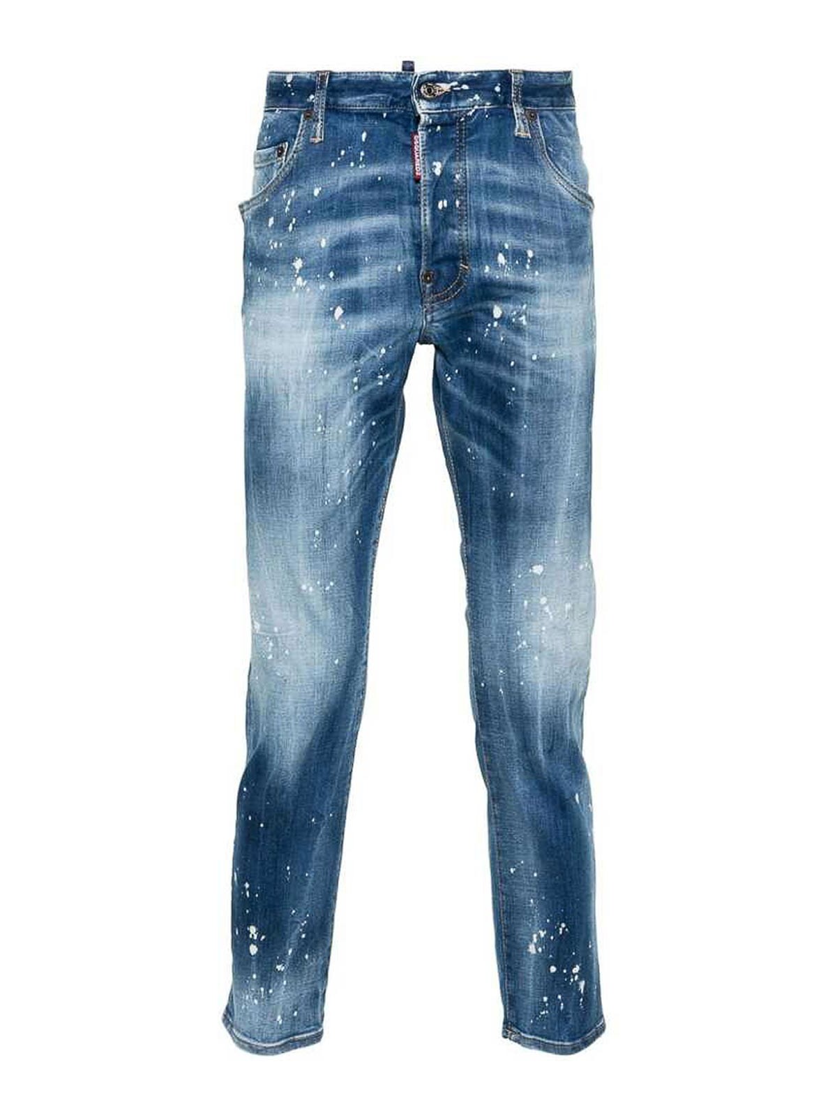 Shop Dsquared2 Skinny Cut Medium Blue Jeans