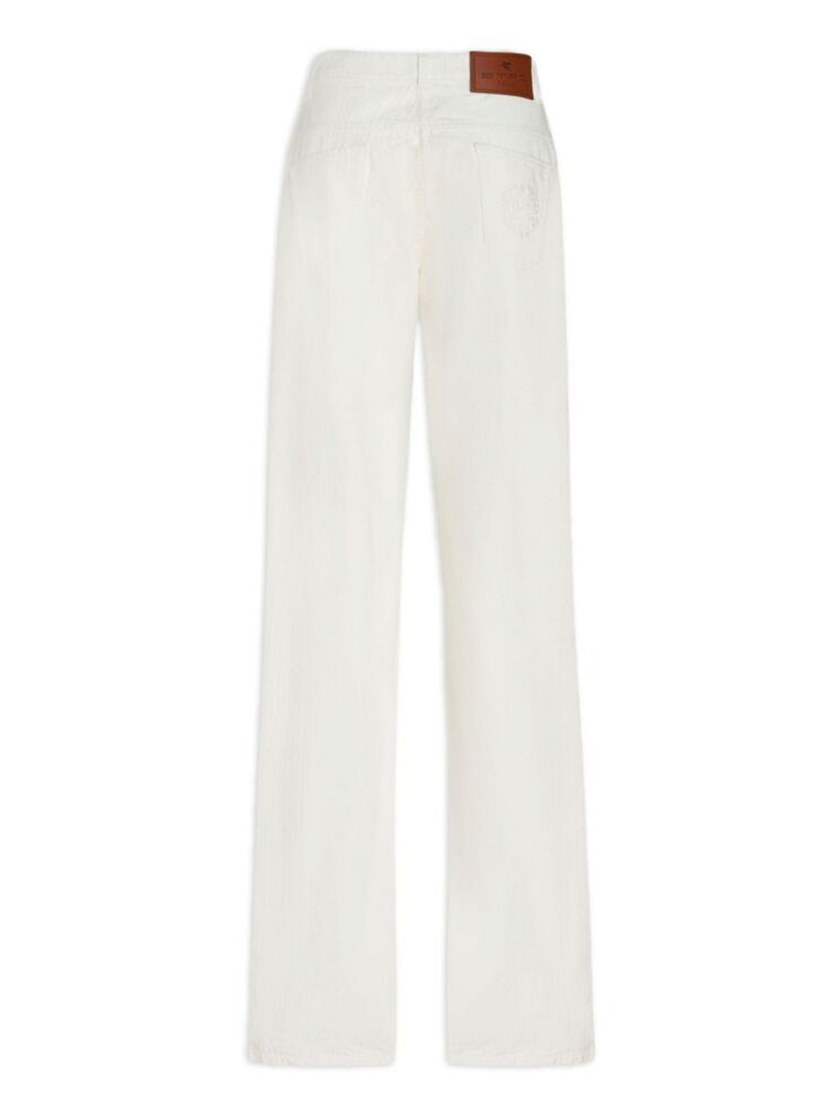 Shop Etro Straight Leg Jeans In White