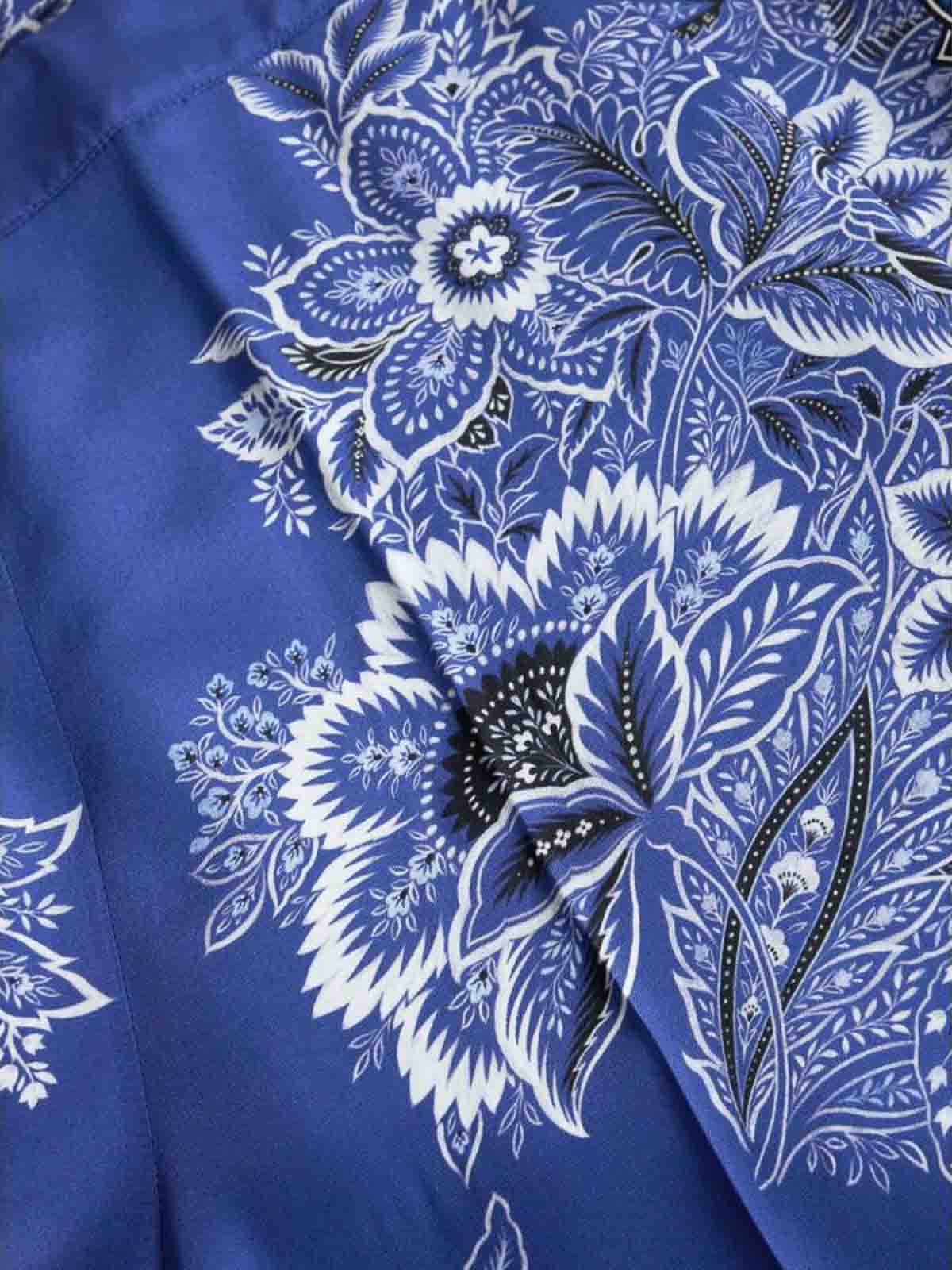Shop Etro Floral Print  Pants In Purple