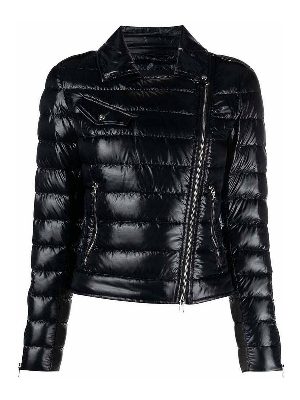 Shop Herno Long-sleeve Padded Jacket In Black