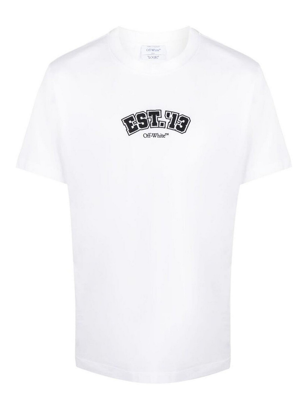Shop Off-white White Embroidered T-shirt