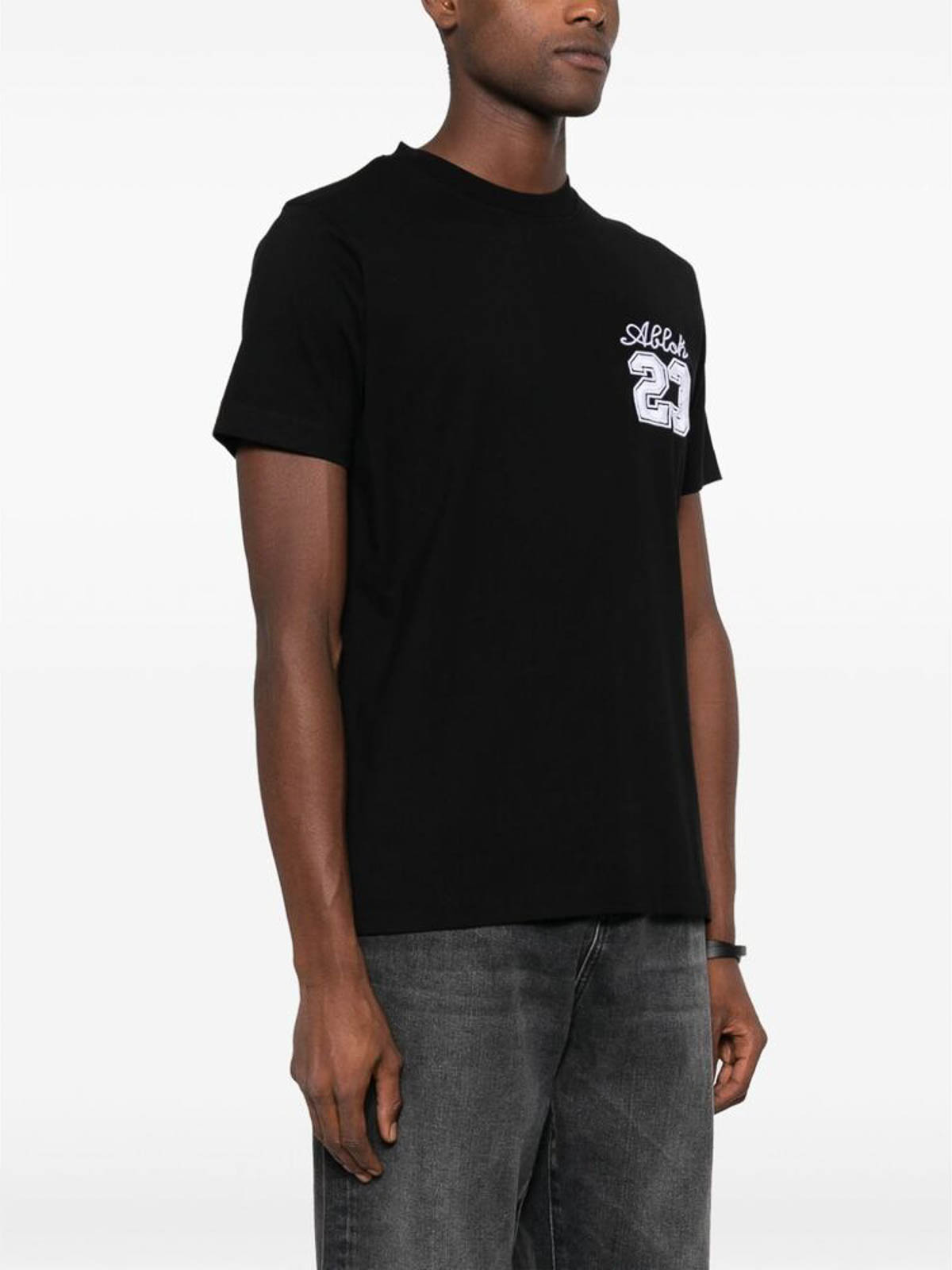 Shop Off-white Black Soft Applique T-shirt