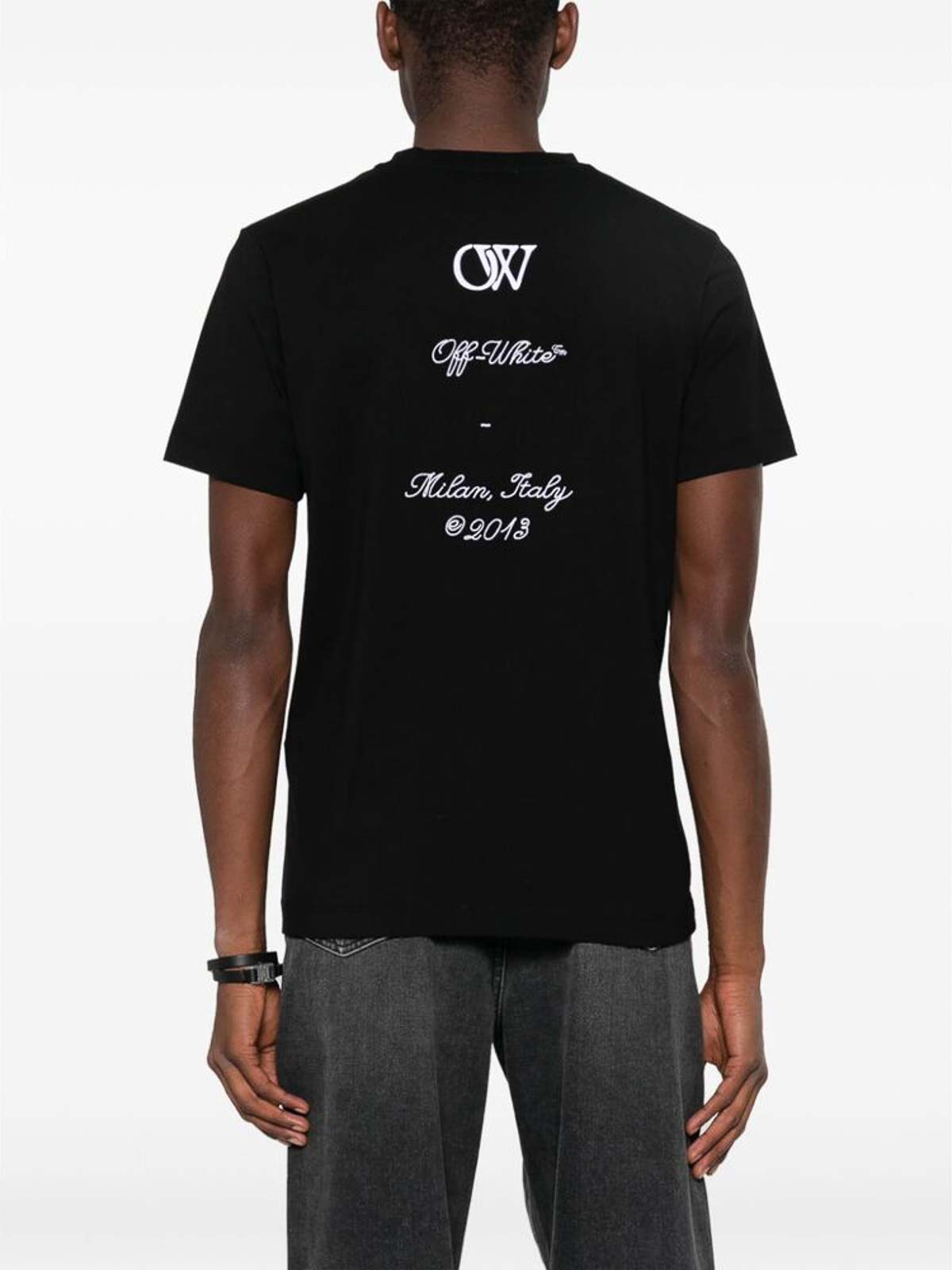 Shop Off-white Black Soft Applique T-shirt