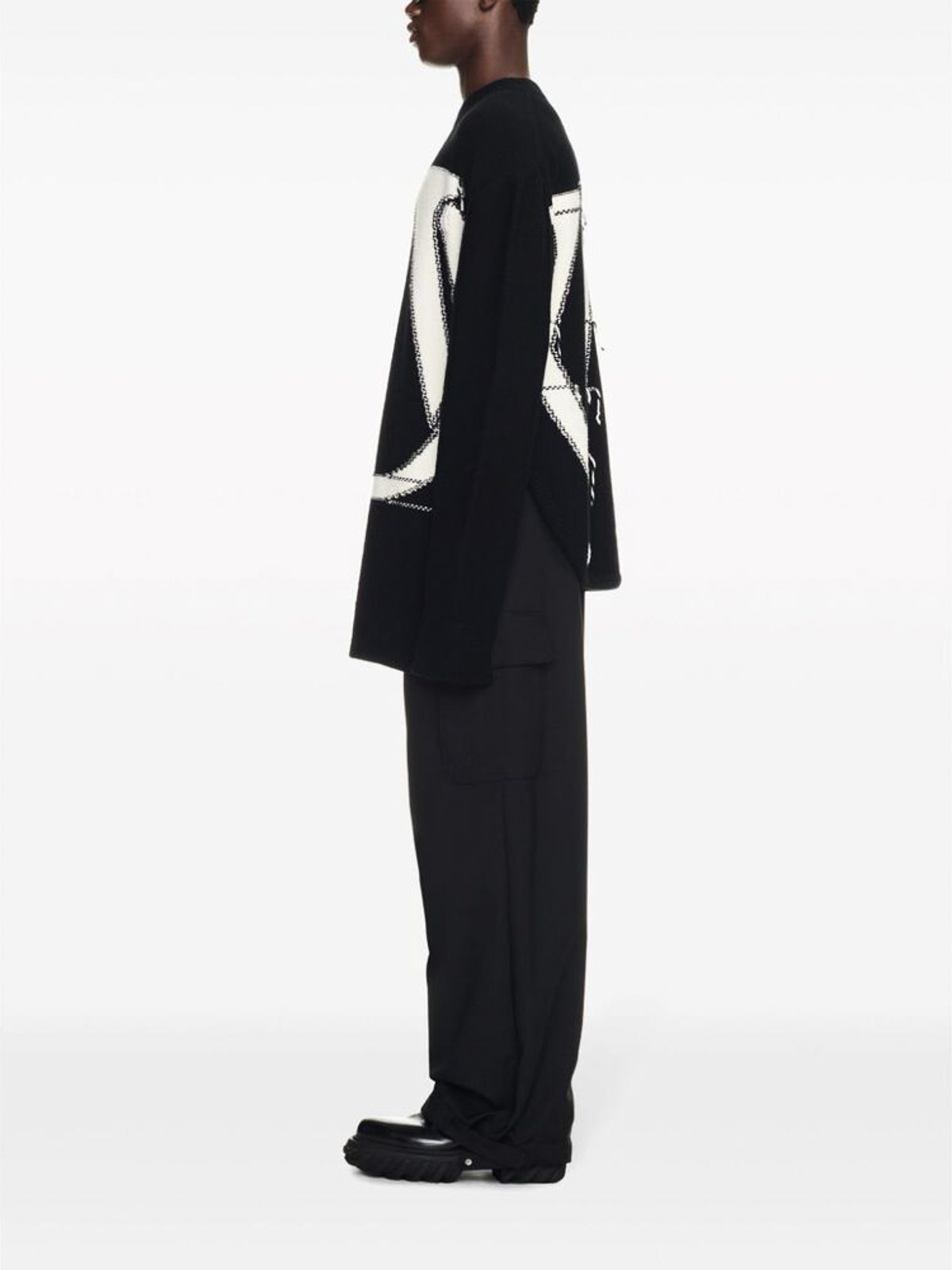 Shop Off-white Suéter Cuello Redondo - Negro In Black