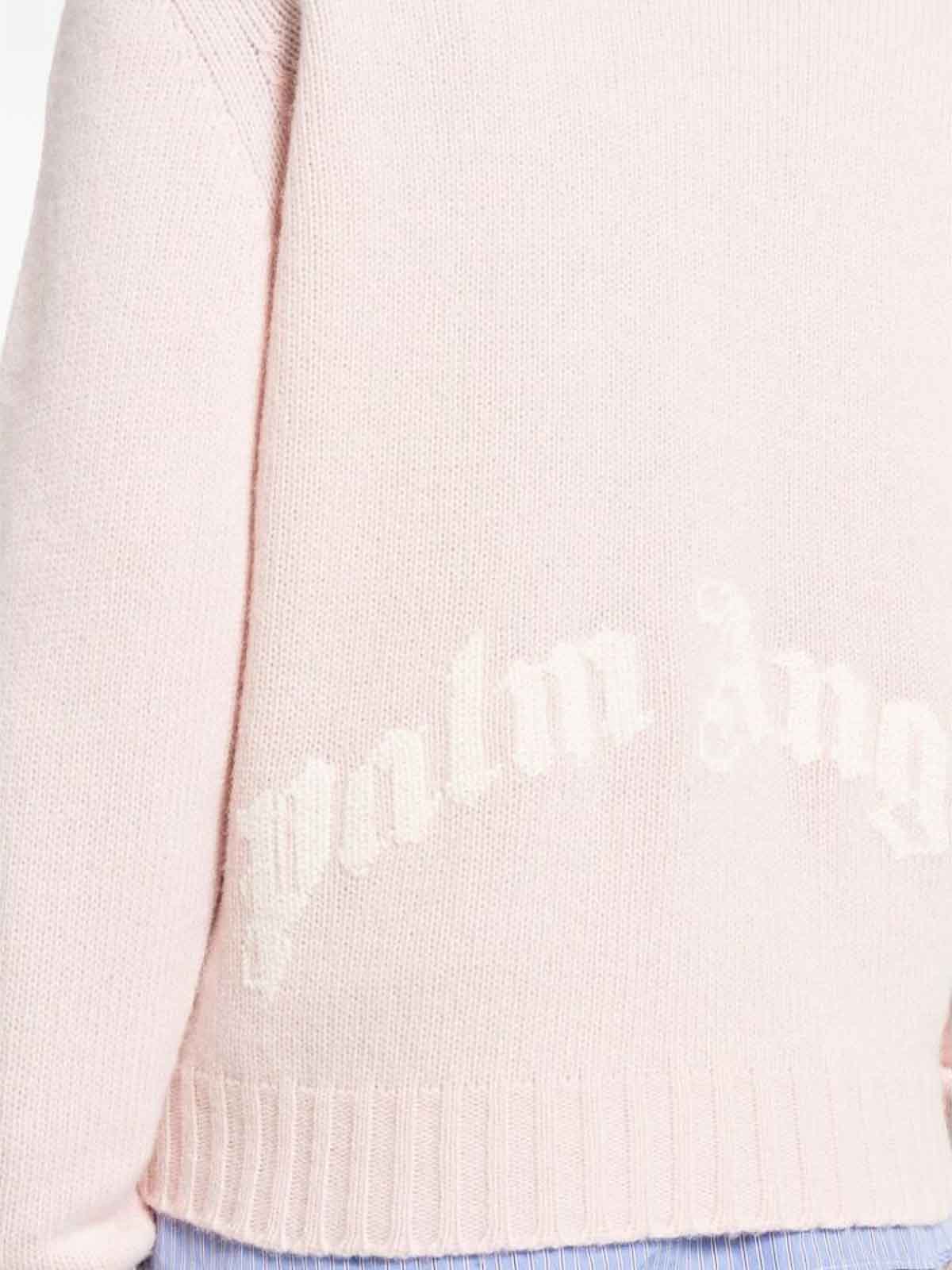 Shop Palm Angels Knit Sweater In Nude & Neutrals