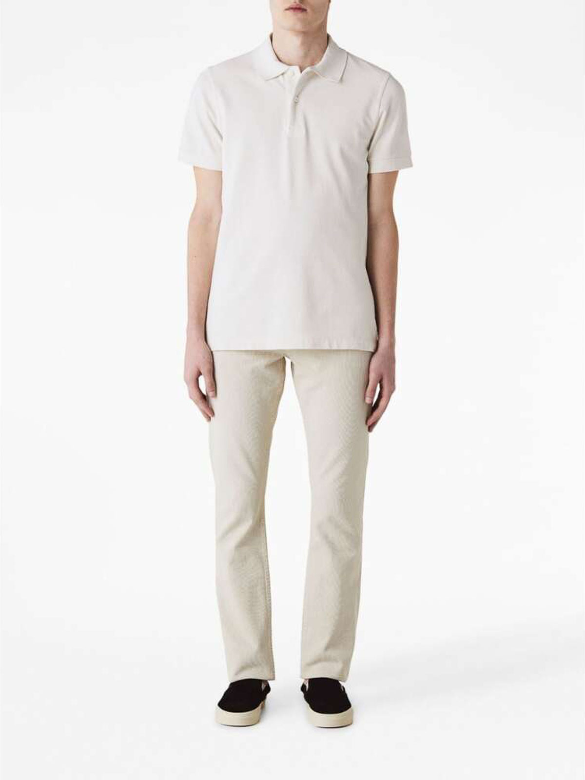 Shop Tom Ford Short-sleeve Ecru Polo Shirt In Light Beige