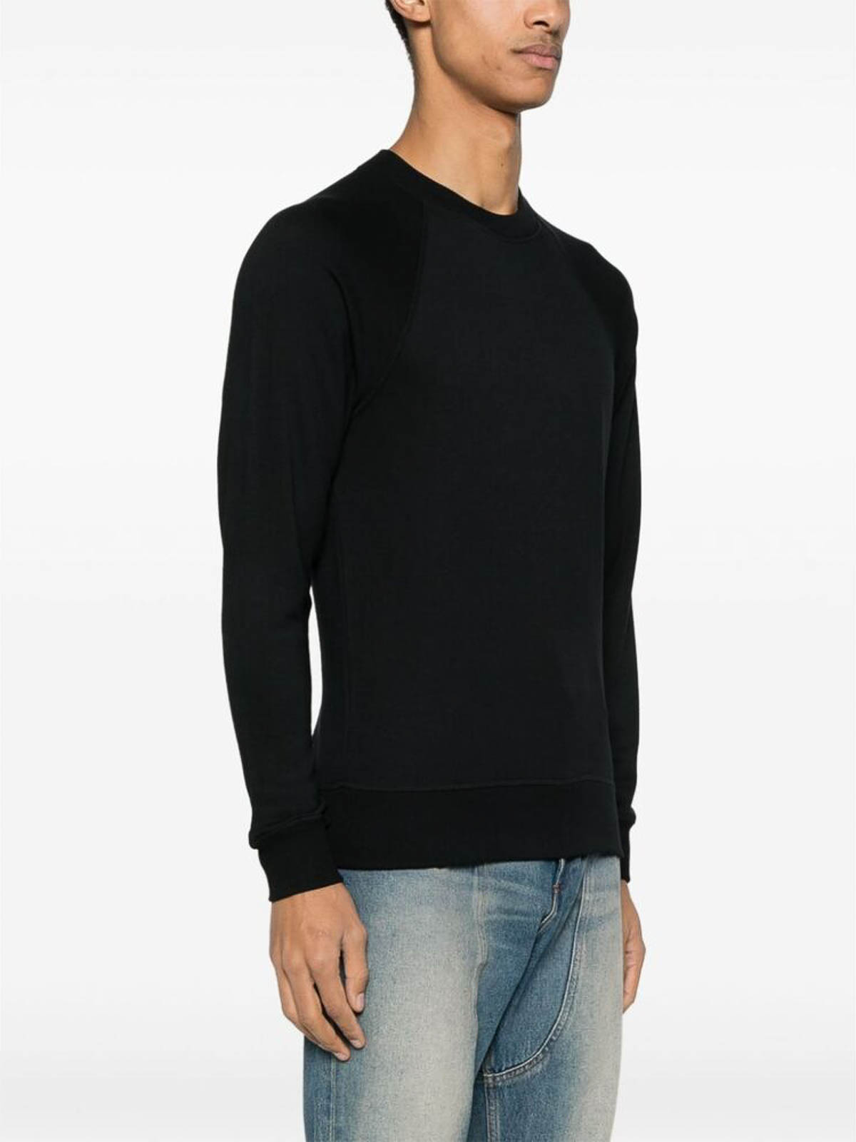 Shop Tom Ford Black Knit Crew Neck Sweater