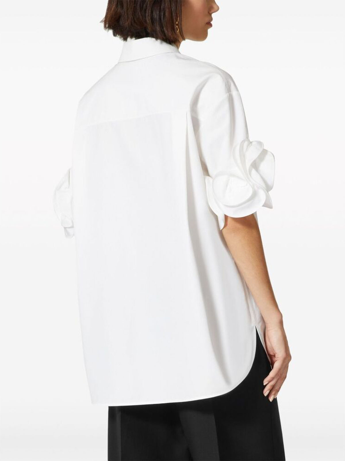Valentino Garavani White floral applique shirt | 4B3AA0805DN001
