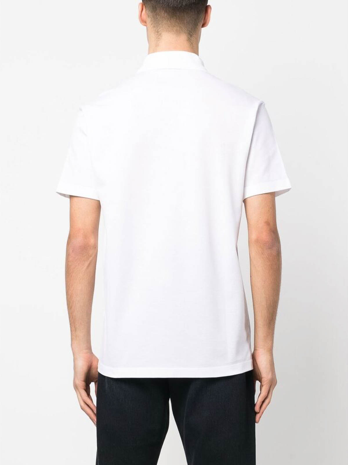 Shop Versace White Medusa Head Motif Polo Shirt