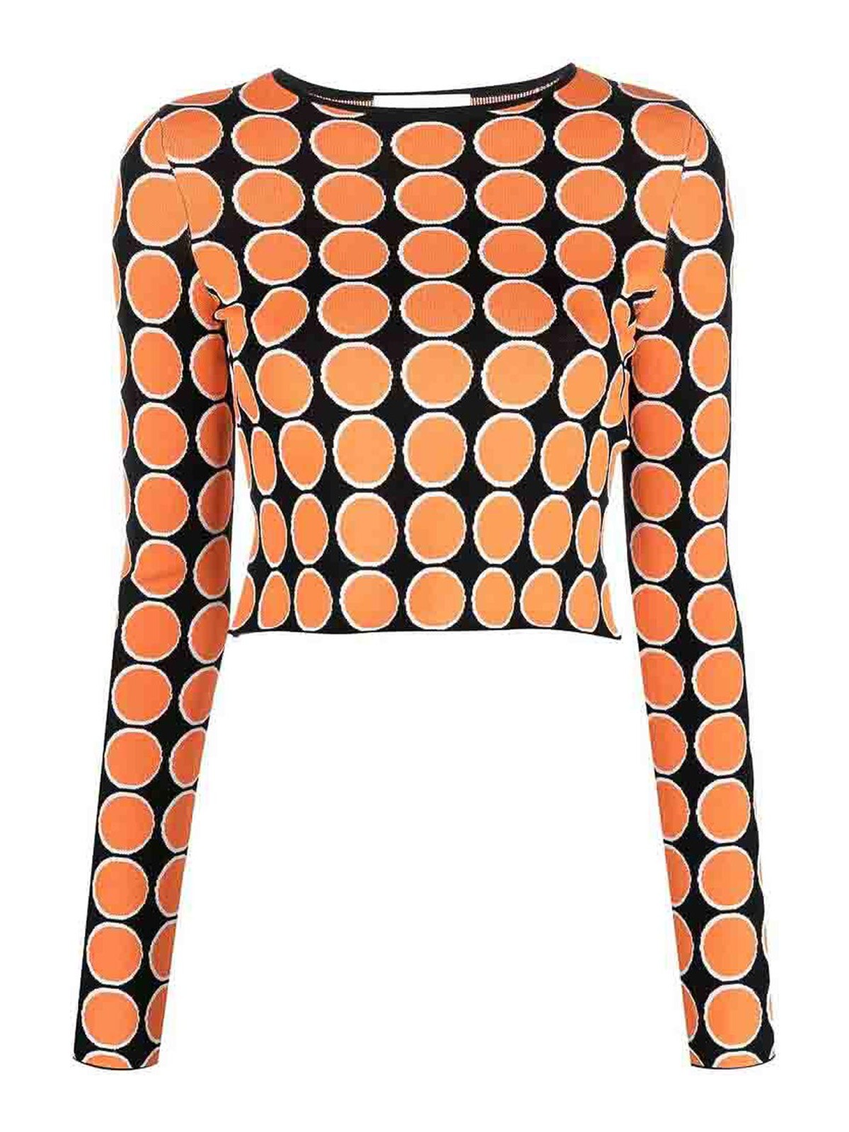 Max Mara Carrot Orange Graphic-intarsia Top