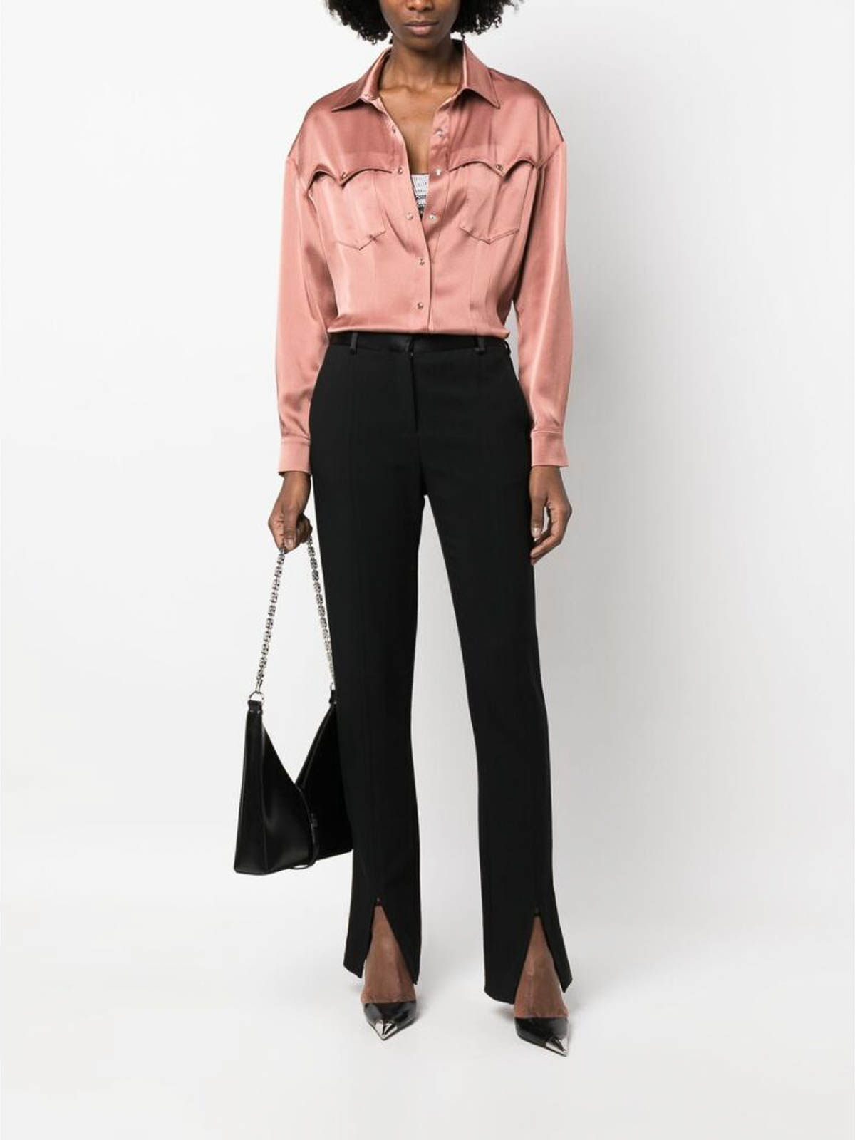 Shop Tom Ford Pink Western-style Shirt In Nude & Neutrals