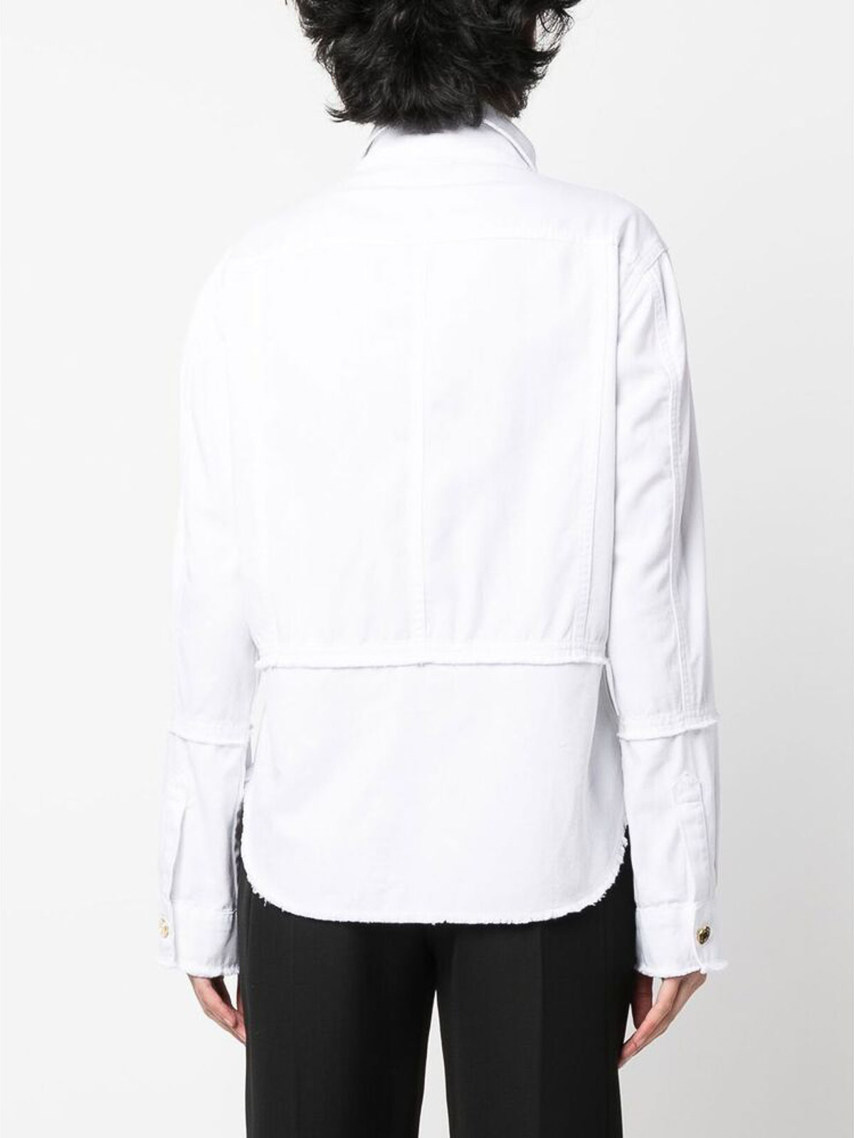 Shop Tom Ford White Frayed-cotton Brim Shirt
