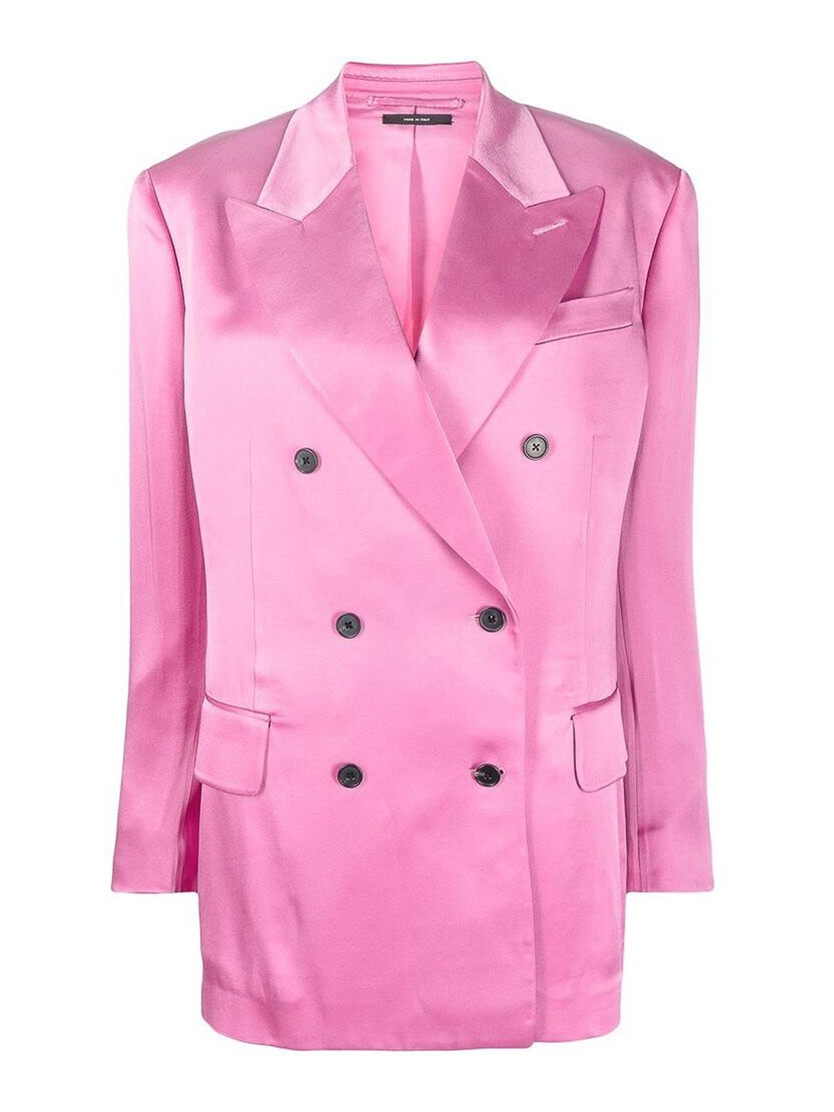 Shop Tom Ford Pink Double-breasted Blazer In Nude & Neutrals